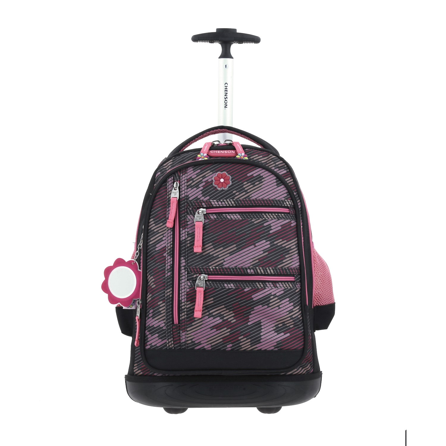 Mochila con Ruedas Happy Girl Negro con Luz LED para Niña – Ideal para Primaria