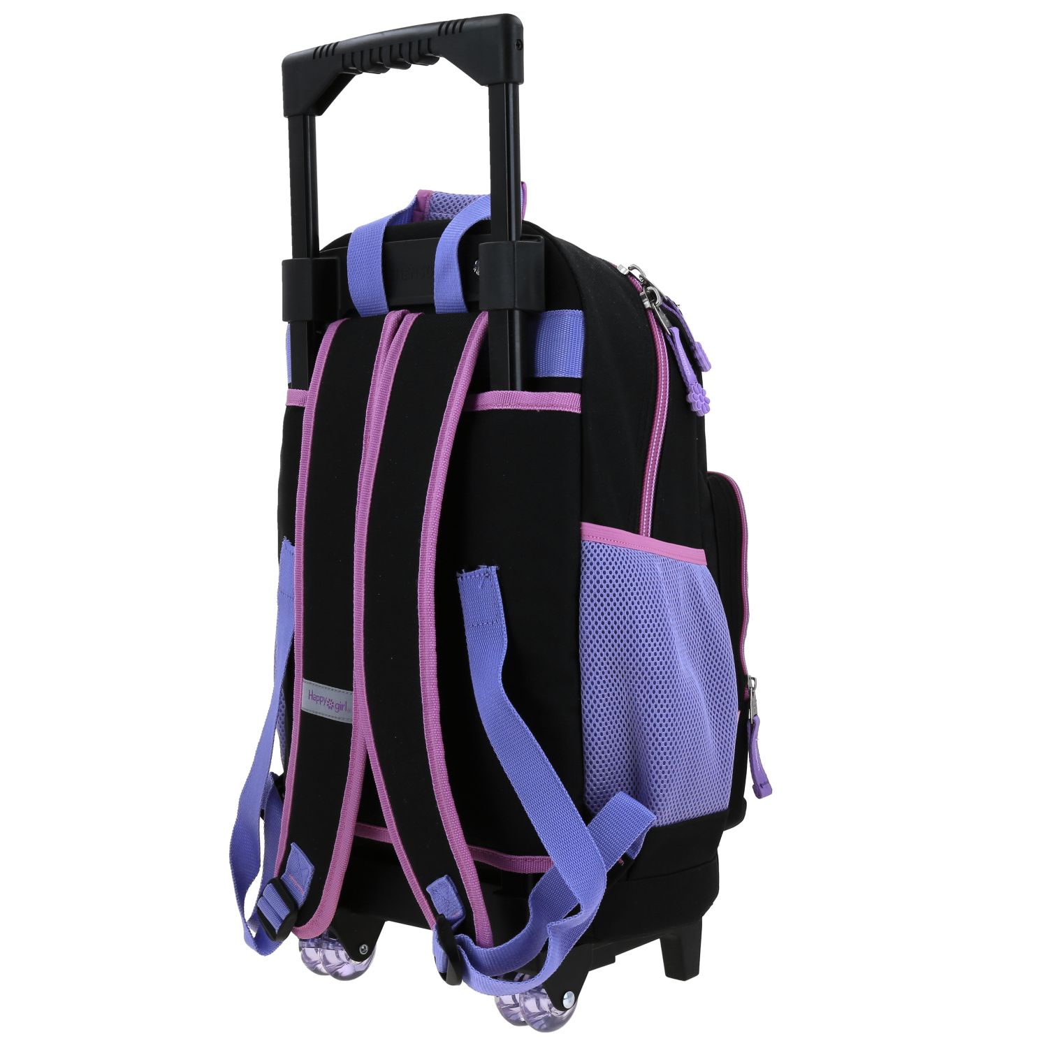 Mochila con Ruedas Happy Girl Negro Ideal para Niñas en Primaria 5
