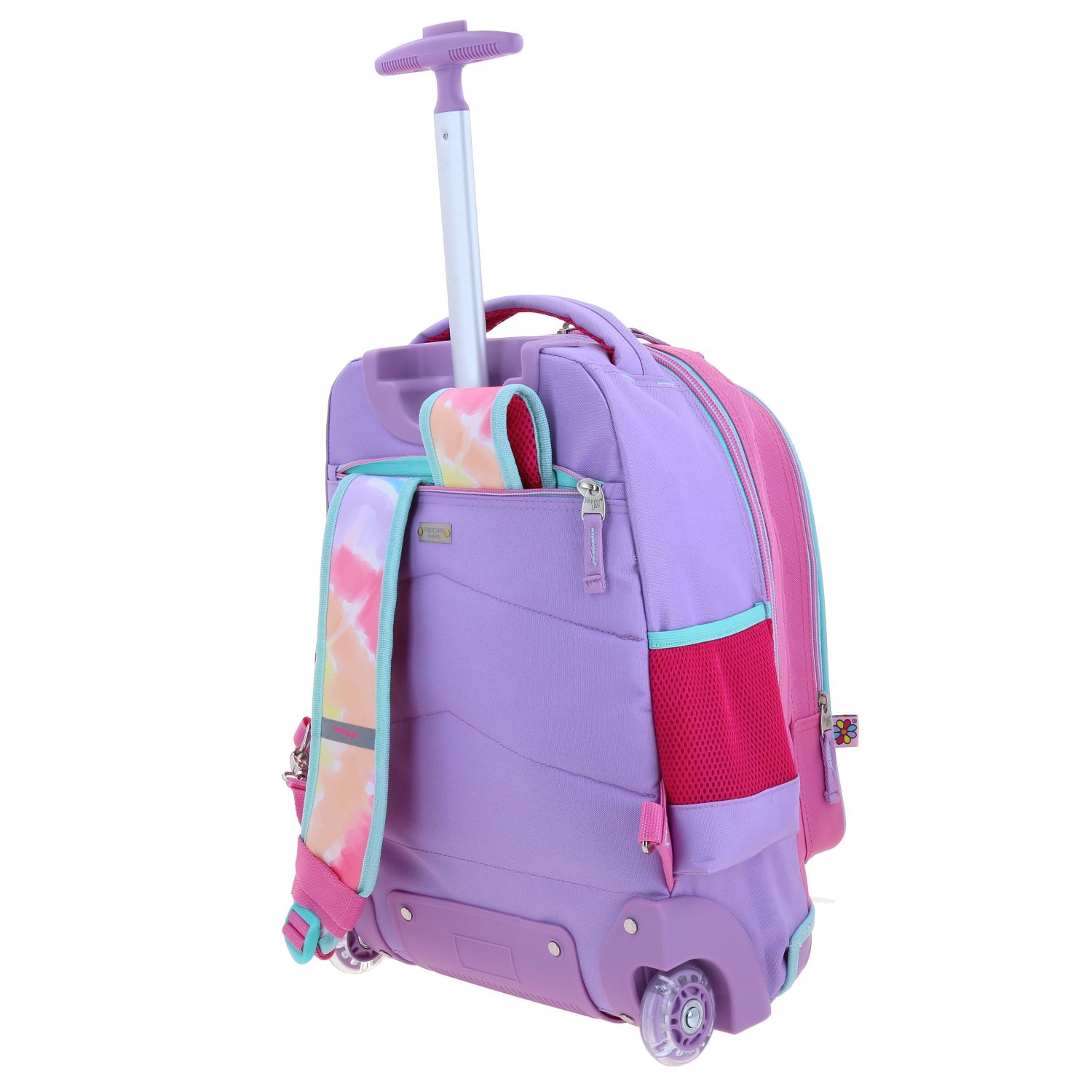 Mochila con Ruedas Happy Girl Rosa para Niña – Diseño Divertido y Funcional 5