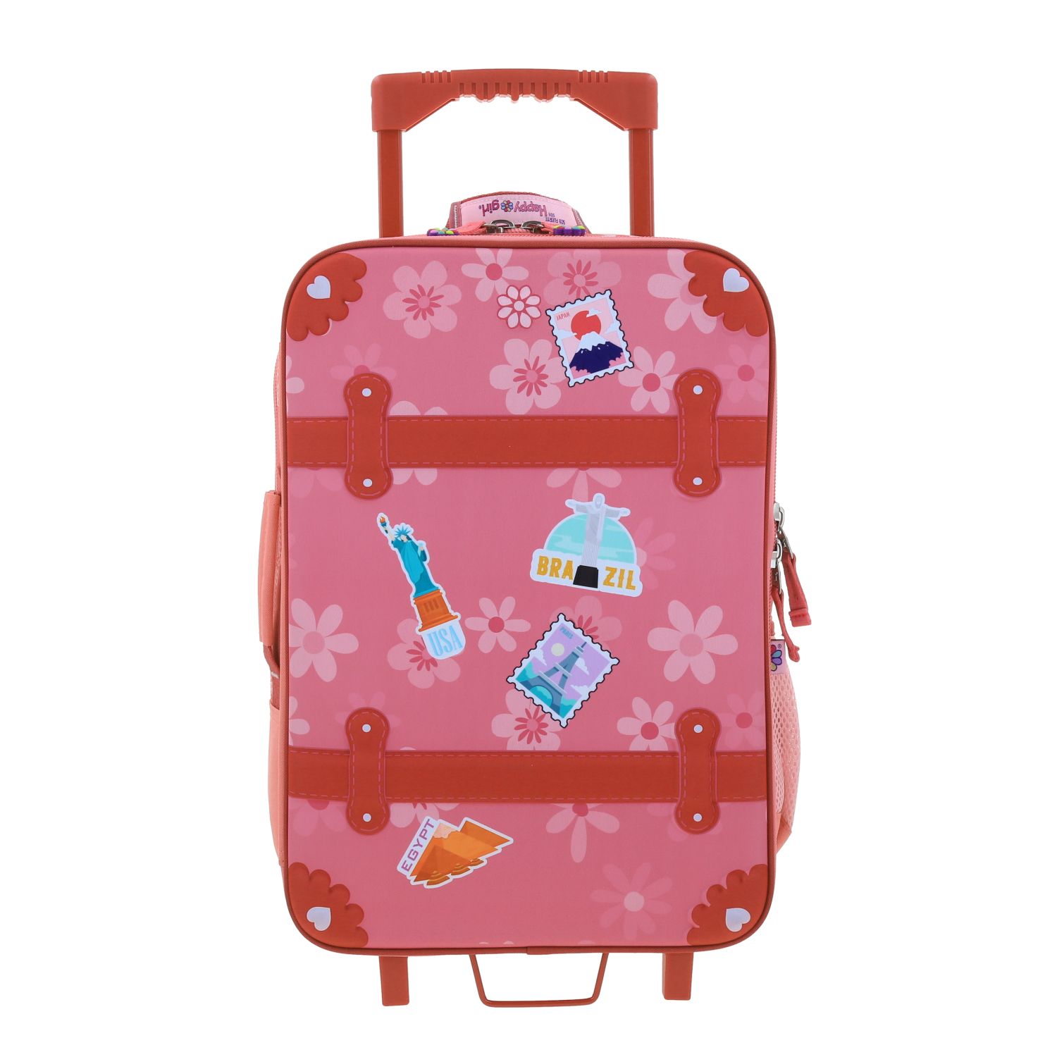 Mochila con Ruedas Happy Girl Rosa para Niña – Ideal para la Escuela