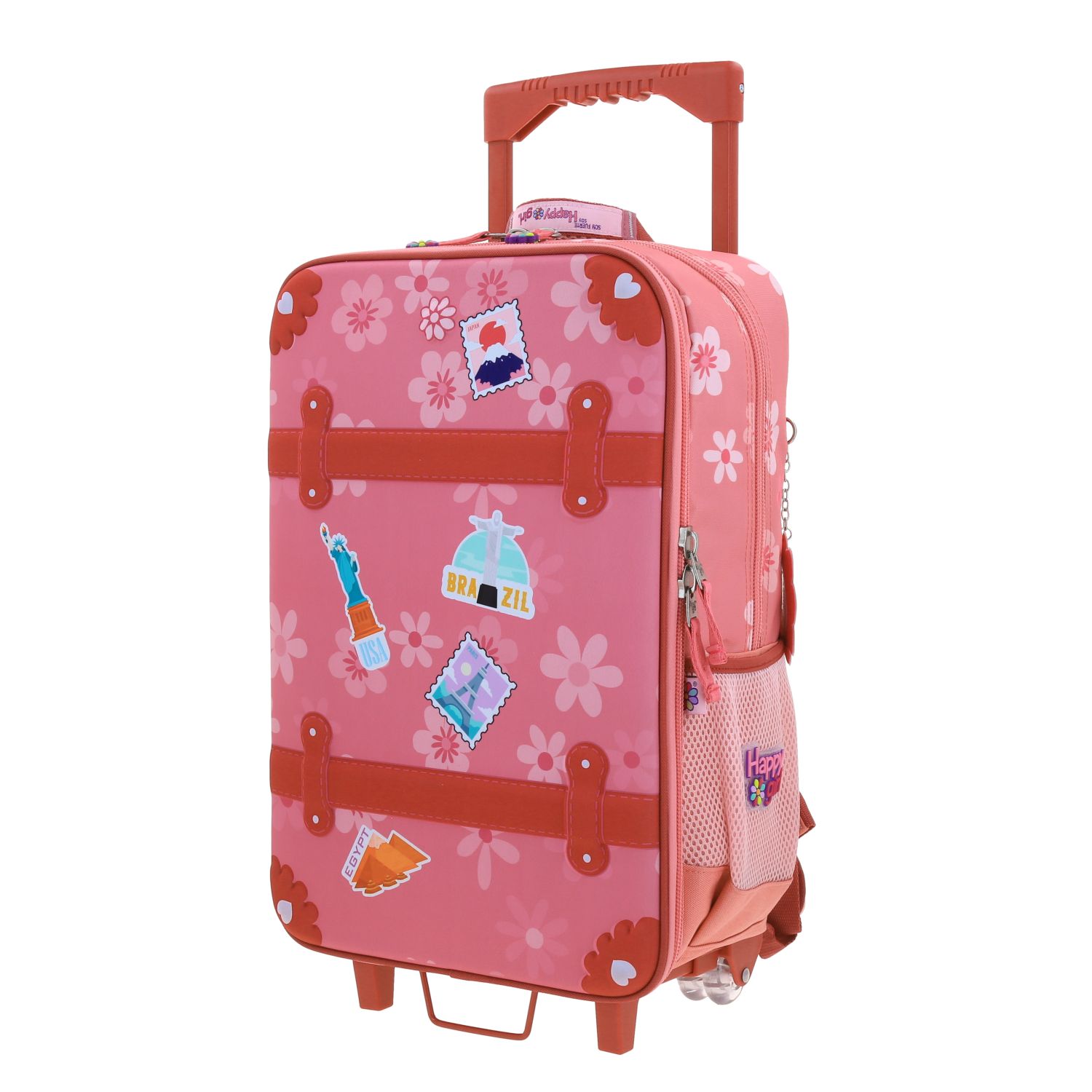 Mochila con Ruedas Happy Girl Rosa para Niña – Ideal para la Escuela 2