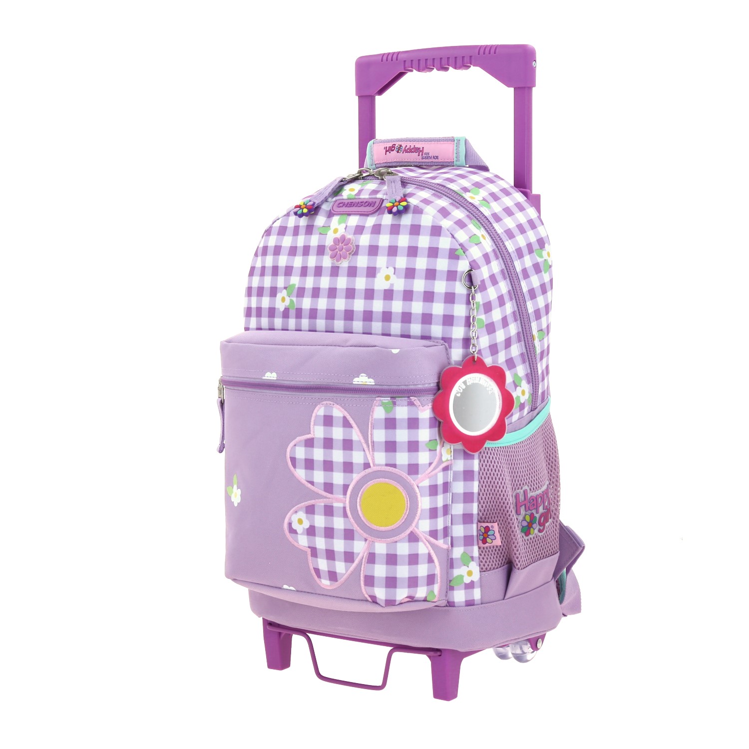 Mochila con Ruedas Happy Girl Violeta para Niña – Ideal para Primaria 2