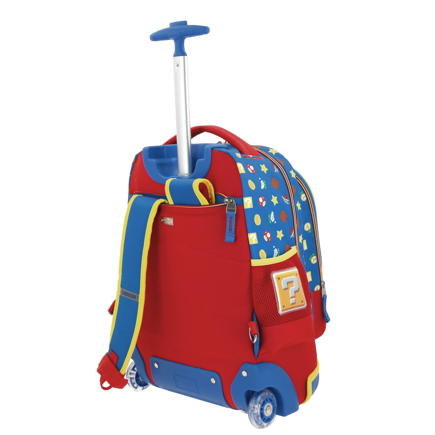Mochila con Ruedas Mario Bros Azul para Niño – Ideal para Primaria 5
