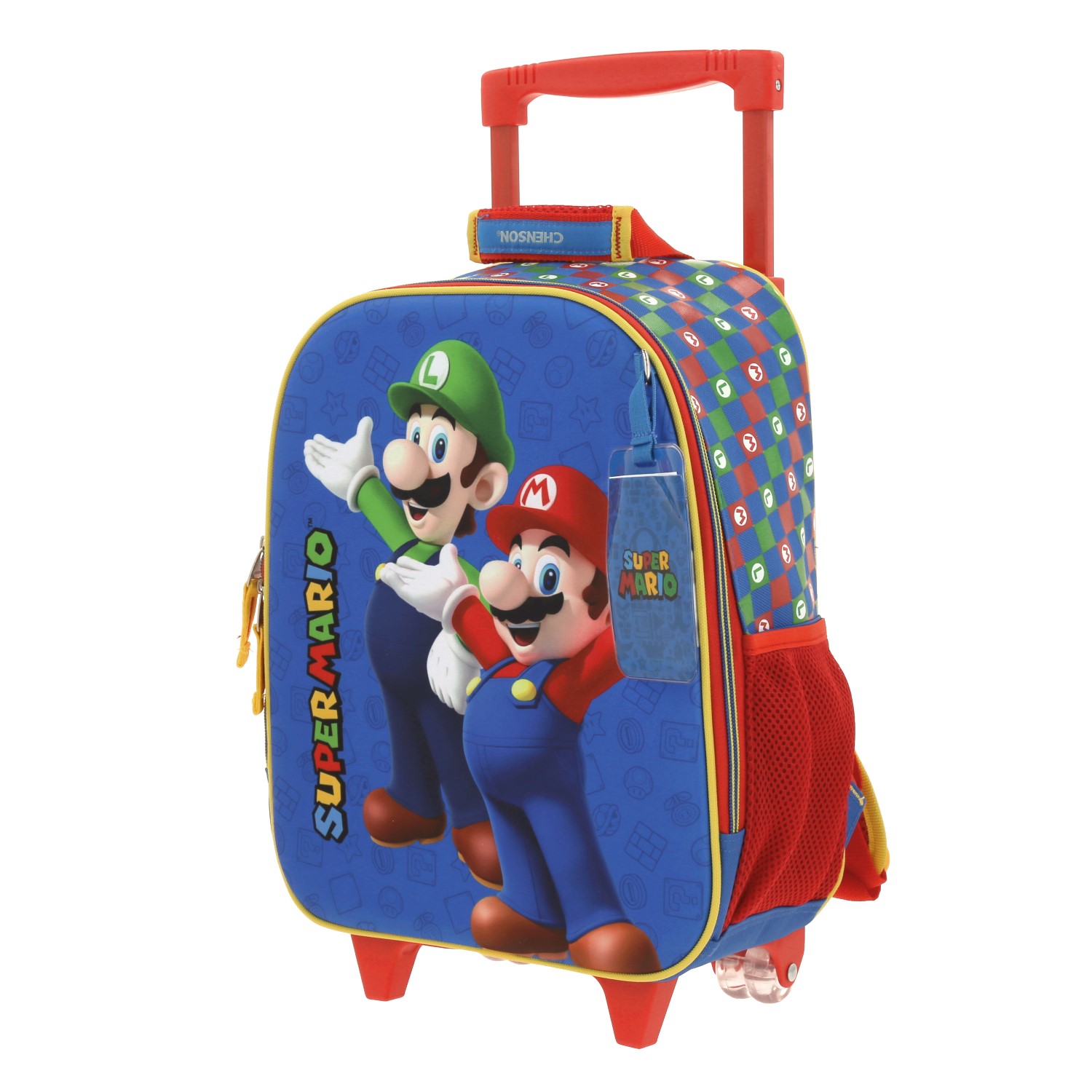 Mochila con Ruedas Mario Bros Azul para Niño – Práctica y Divertida 2