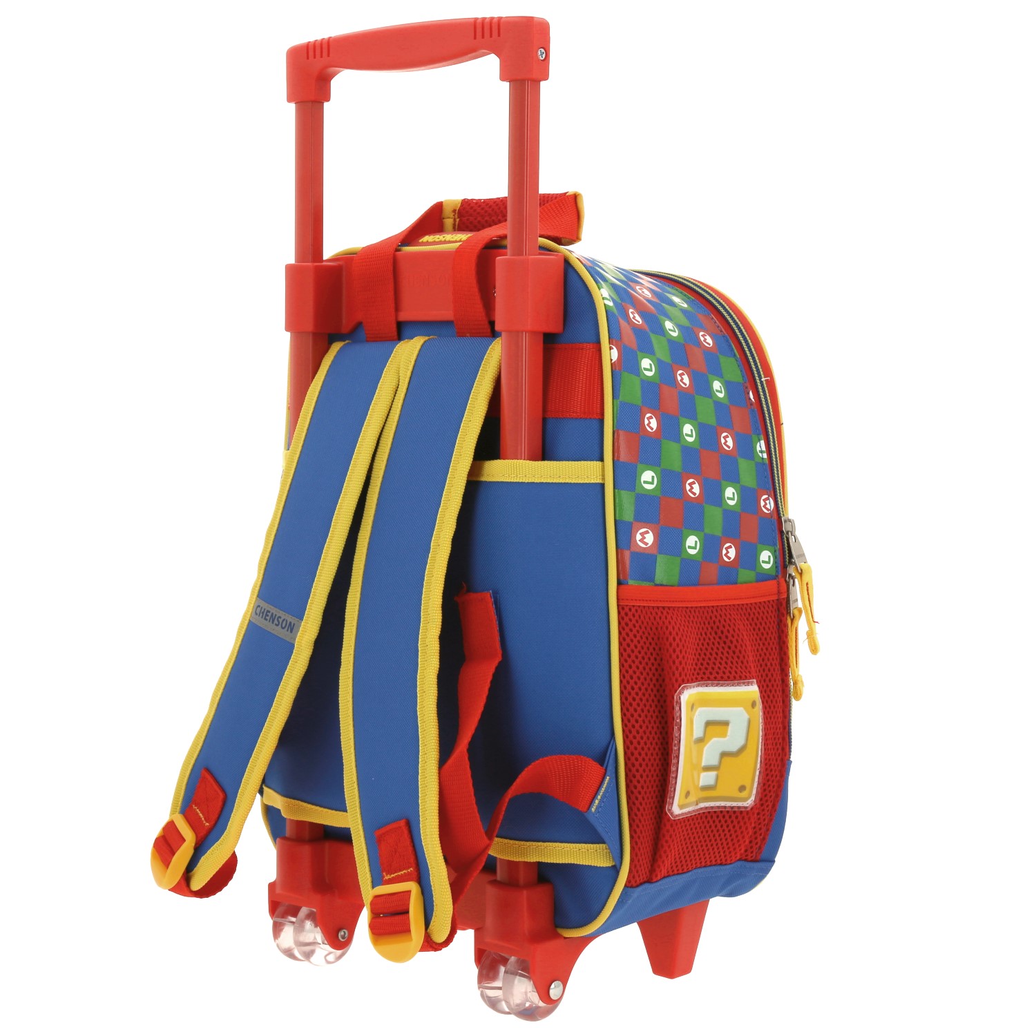 Mochila con Ruedas Mario Bros Azul para Niño – Práctica y Divertida 5