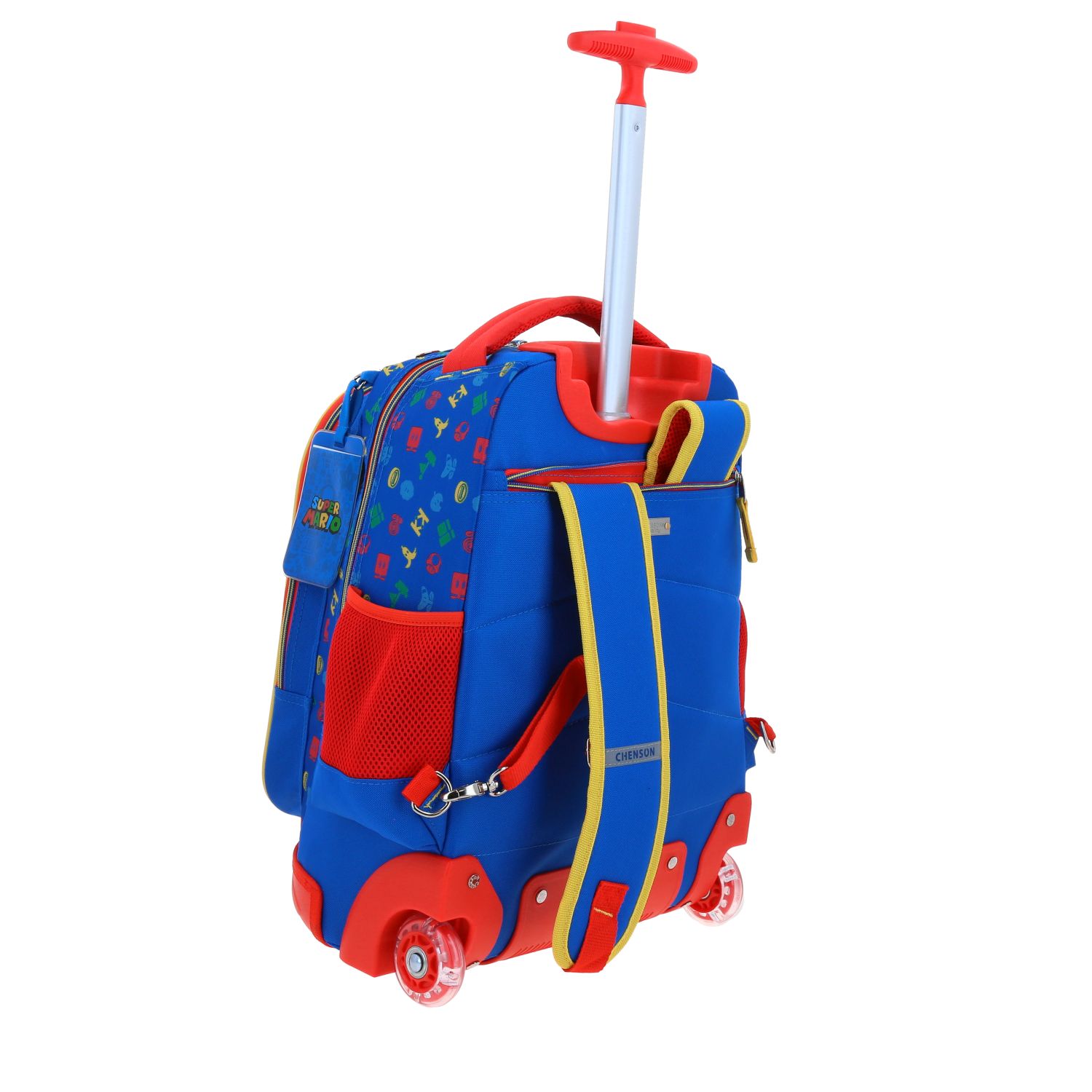 Mochila con Ruedas Mario Bros Azul para Niños – Diversión y Comodidad Escolar 3