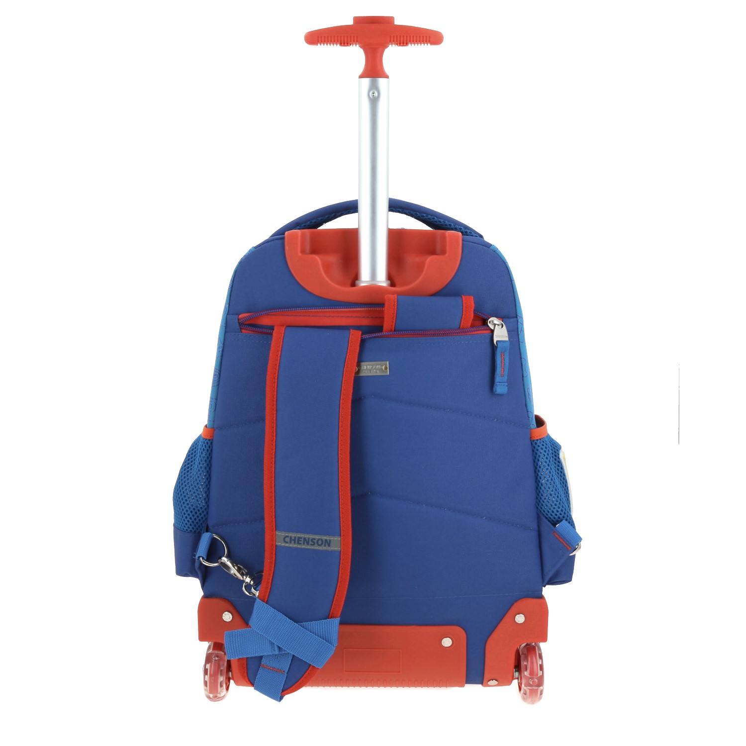 Mochila con Ruedas Mario Bros by Chenson Azul con Llantitas y LED 4