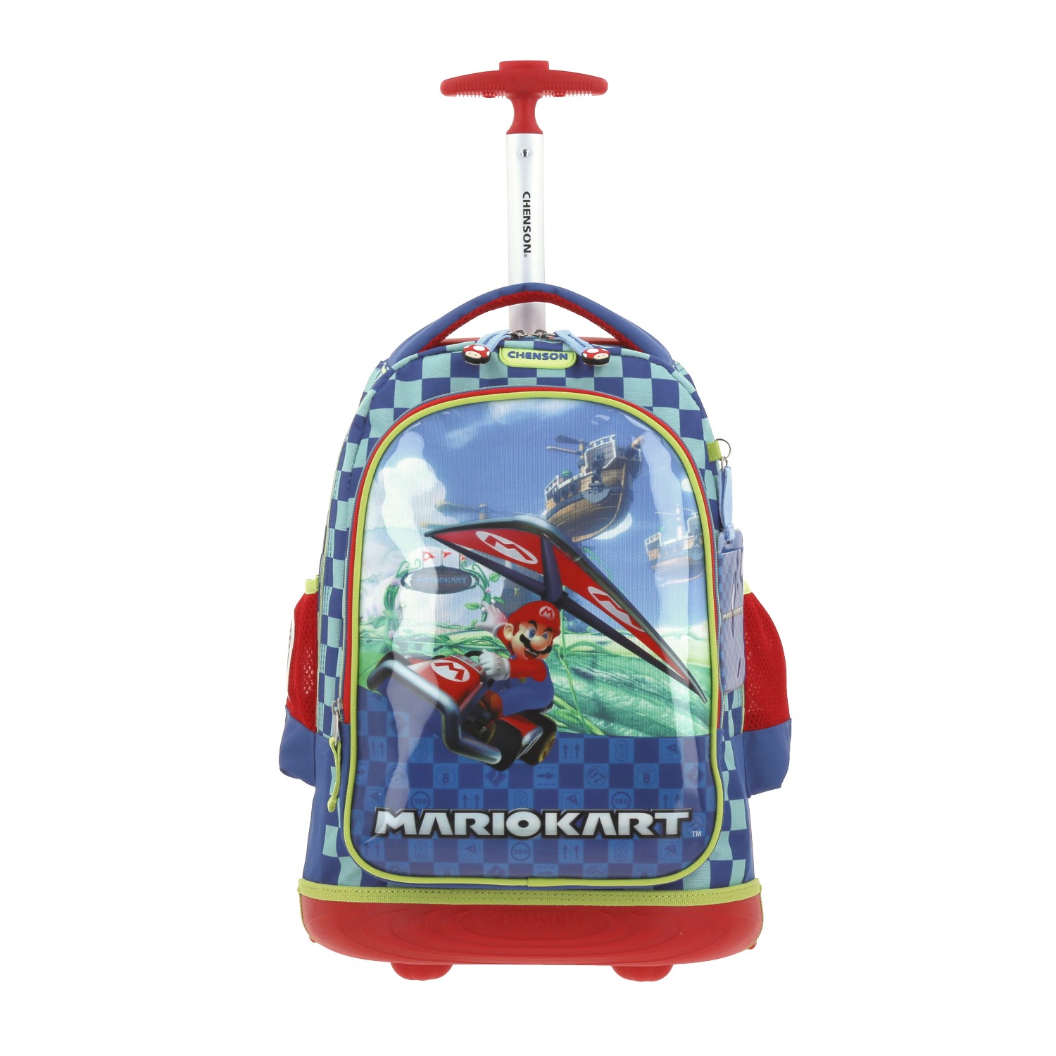 Mochila con Ruedas Mario Bros by Chenson Azul con Luces LED para Niños