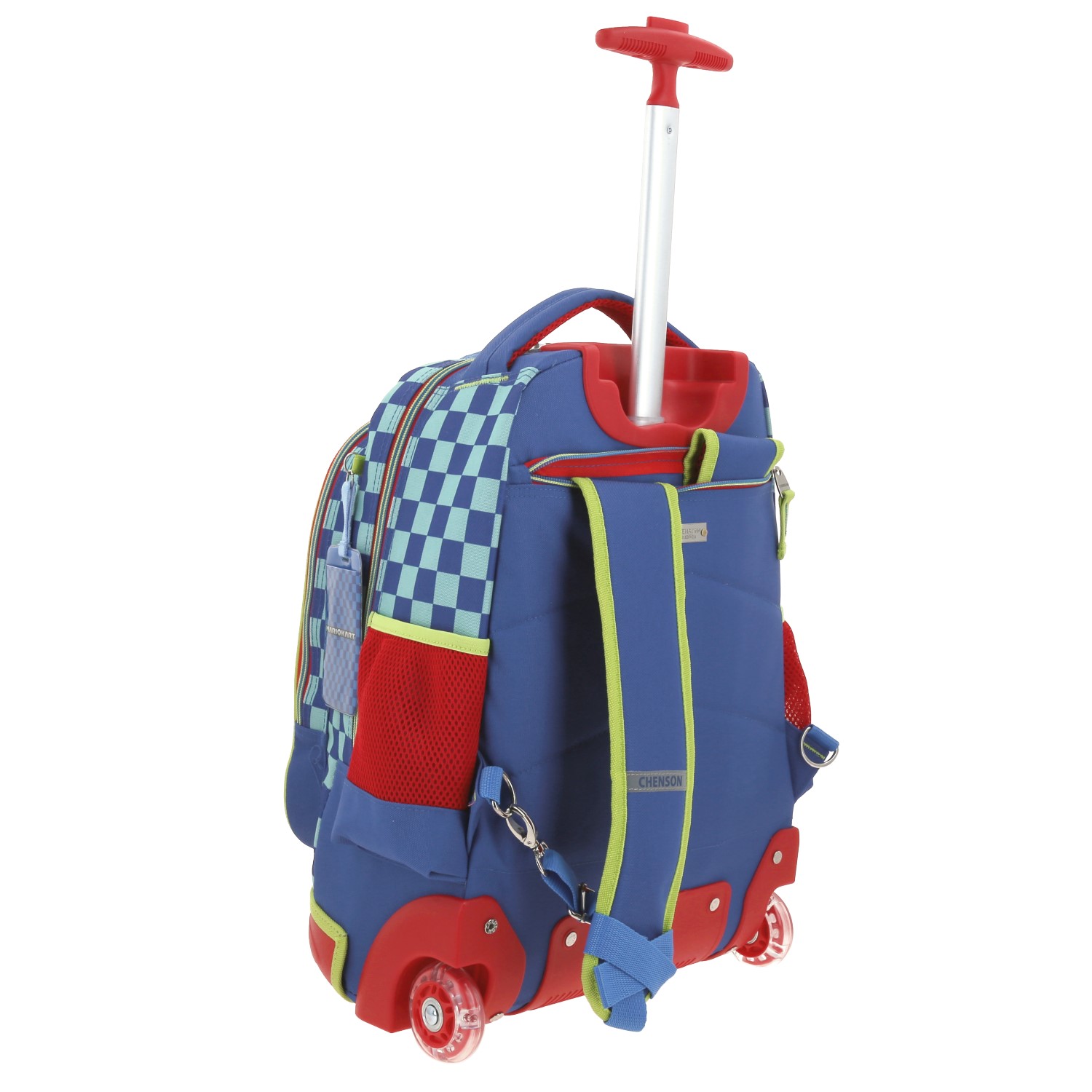 Mochila con Ruedas Mario Bros by Chenson Azul con Luces LED para Niños 3