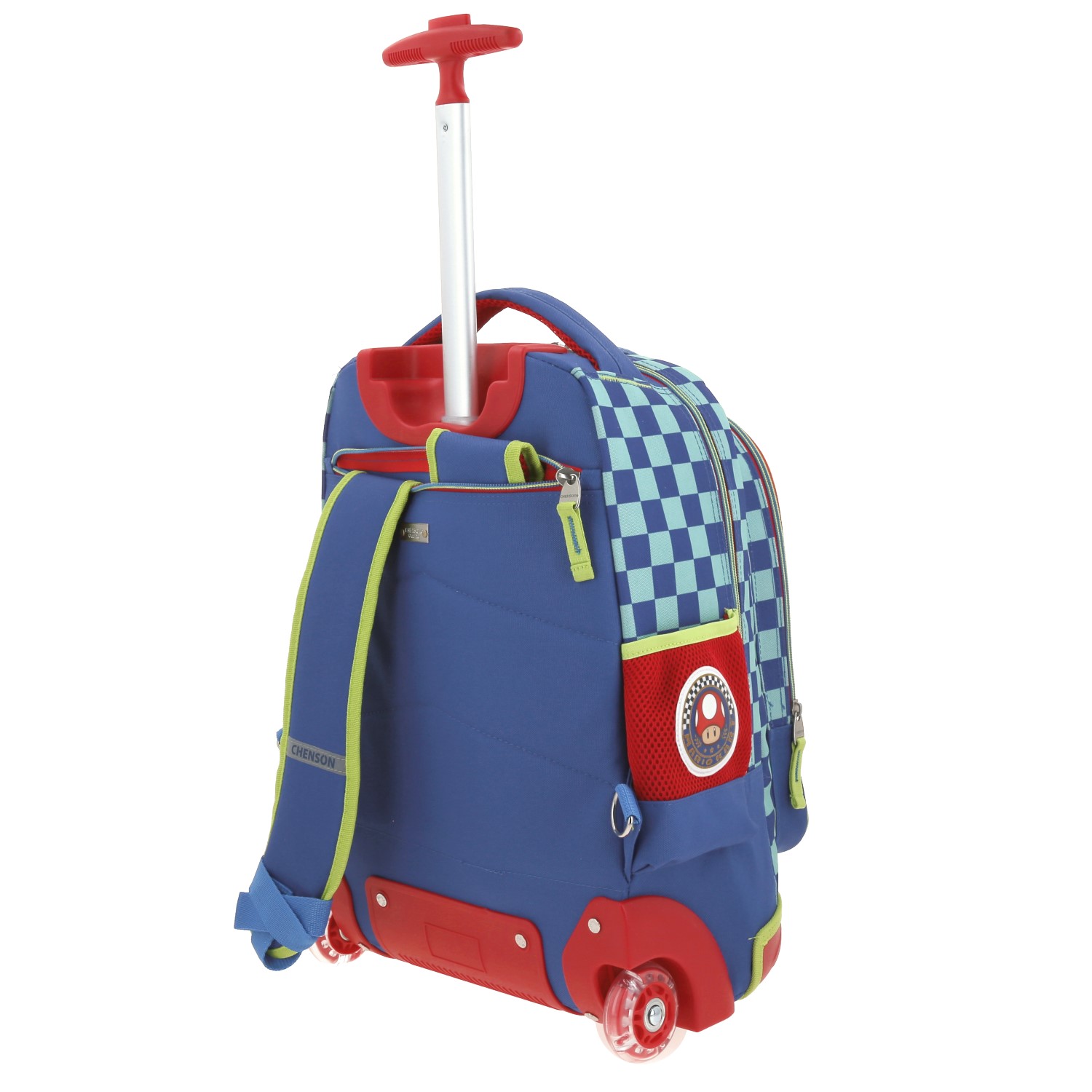 Mochila con Ruedas Mario Bros by Chenson Azul con Luces LED para Niños 5