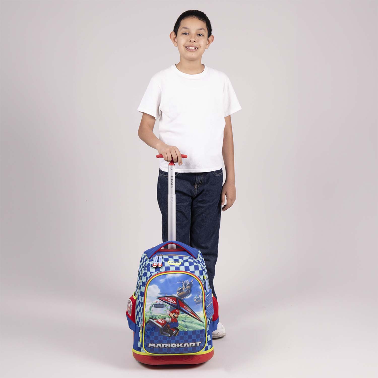 Mochila con Ruedas Mario Bros by Chenson Azul con Luces LED para Niños - vista 2