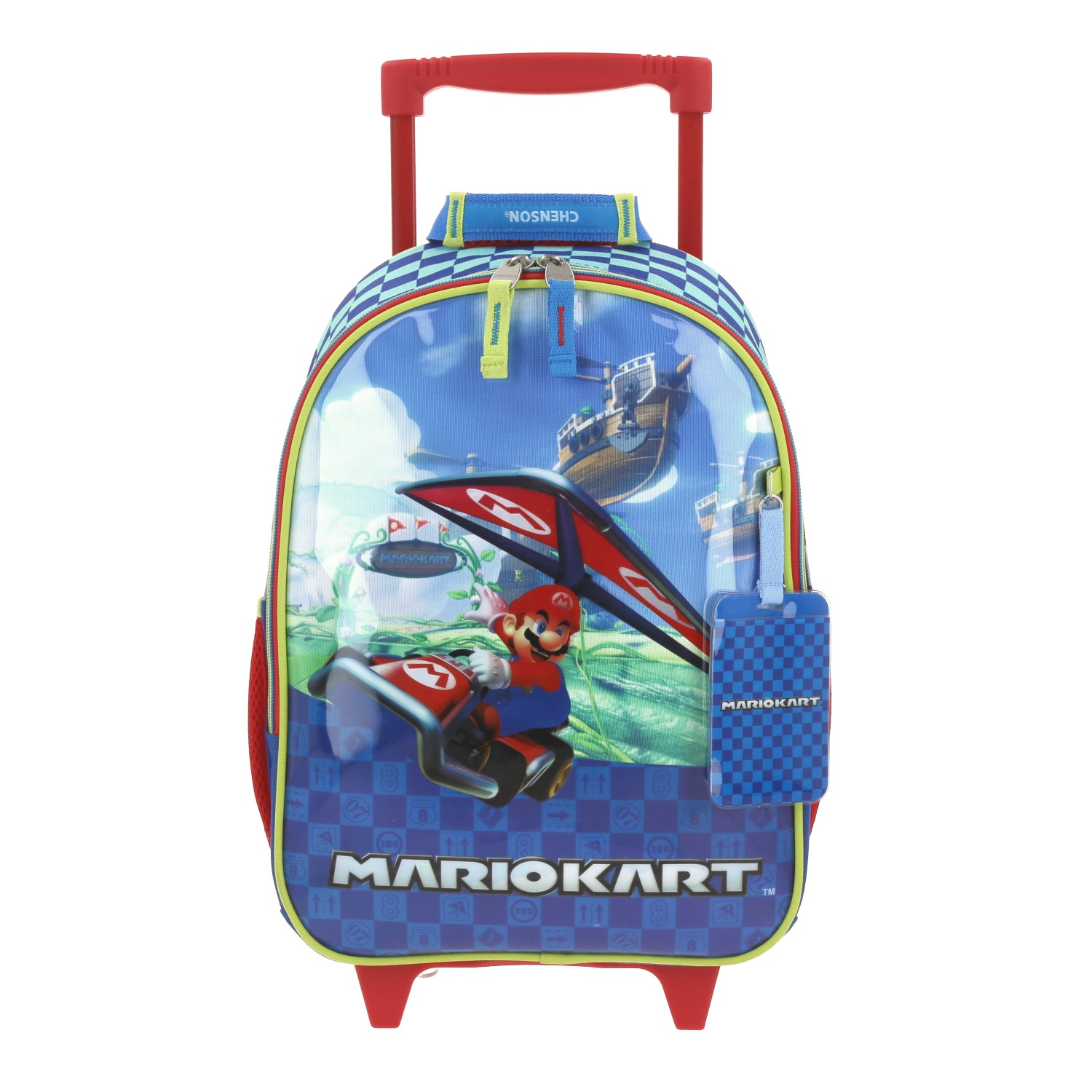 Mochila con Ruedas Mario Bros by Chenson Azul | Ideal para Primaria