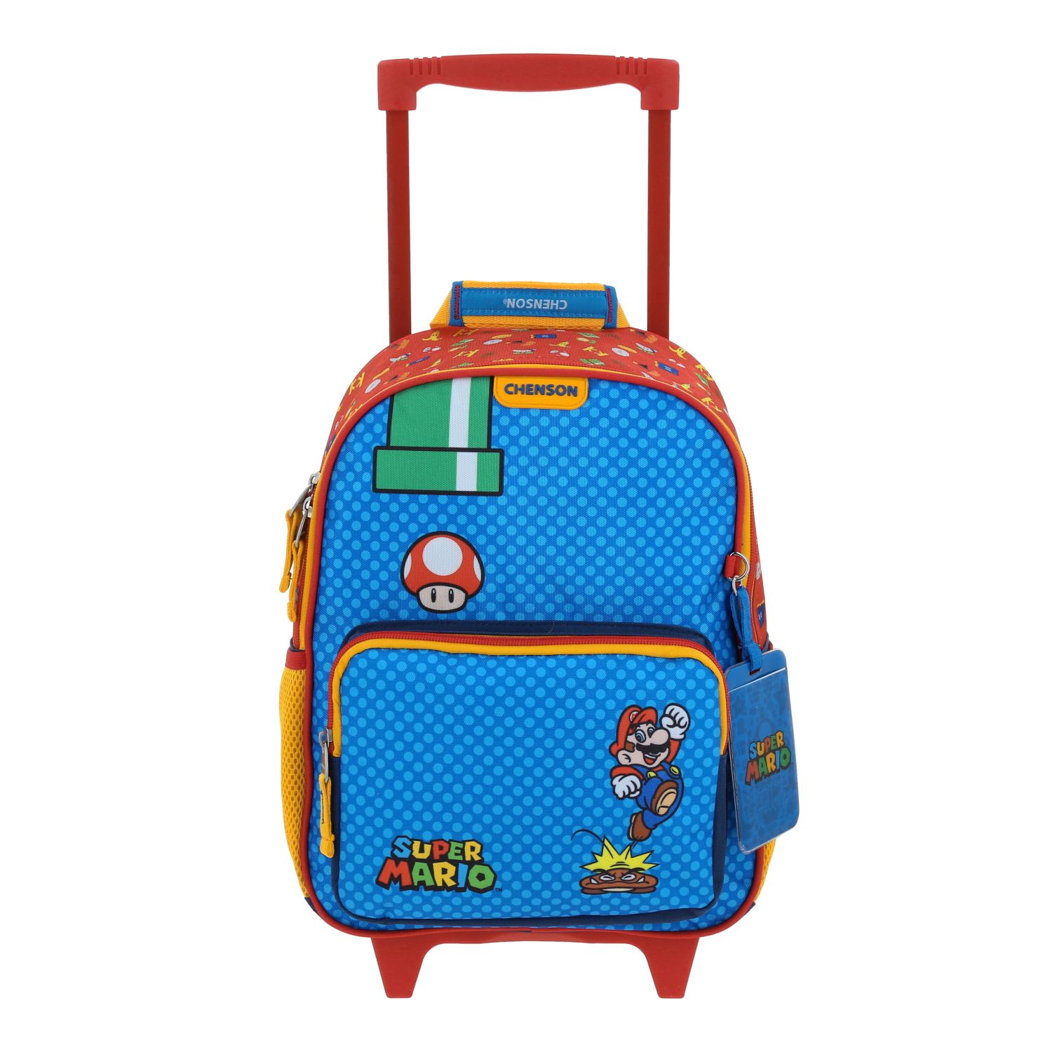 Mochila con Ruedas Mario Bros by Chenson Azul para Kinder – Diversión y Comodidad