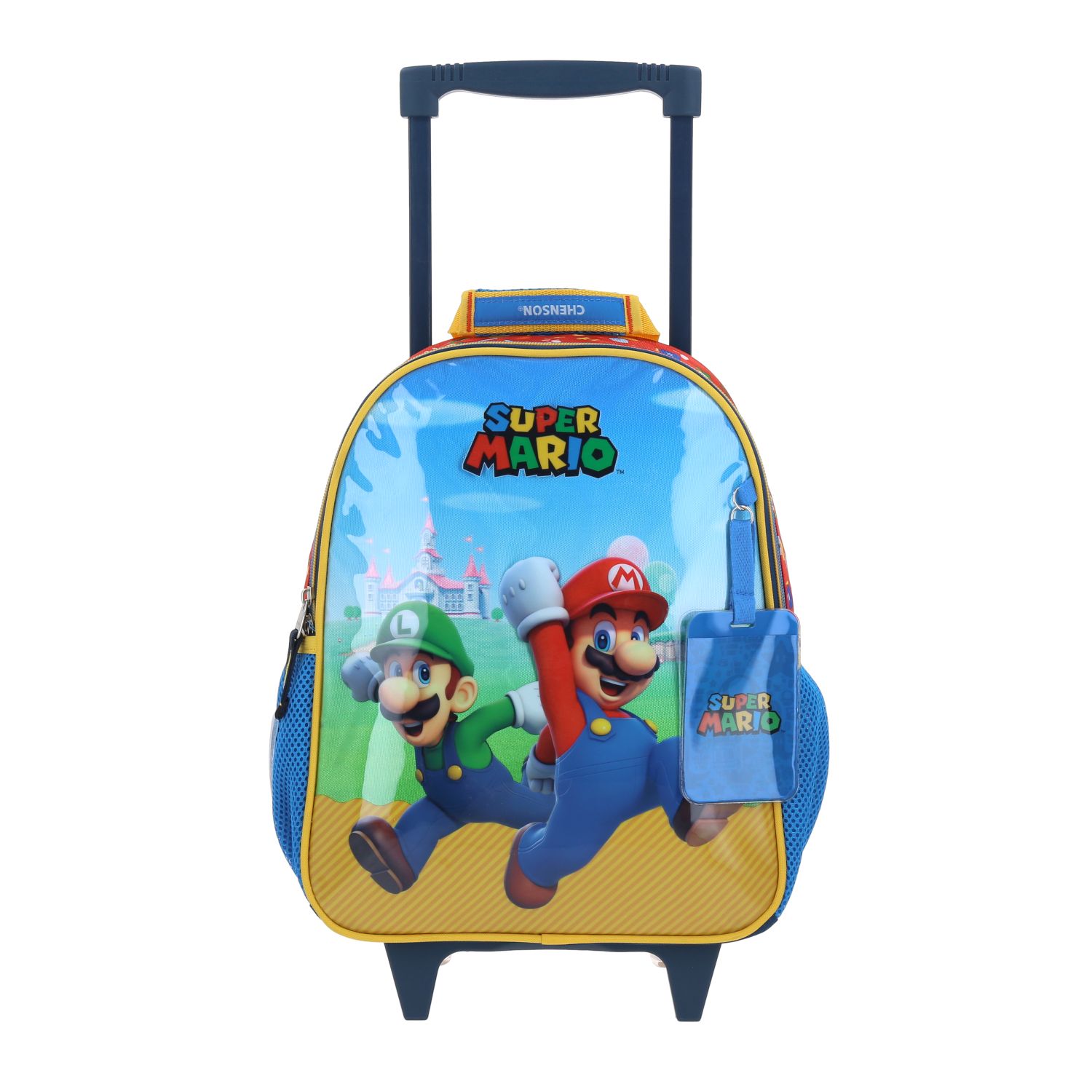 Mochila con Ruedas Mario Bros by Chenson Azul para Niño – Divertida y Práctica
