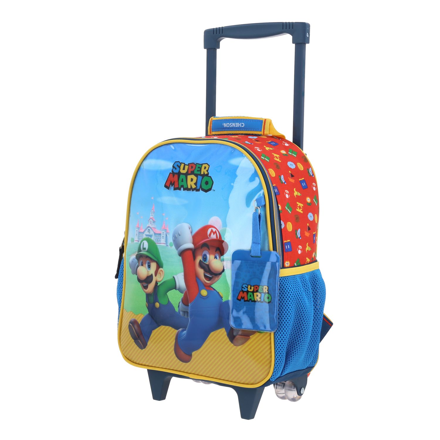 Mochila con Ruedas Mario Bros by Chenson Azul para Niño – Divertida y Práctica 2