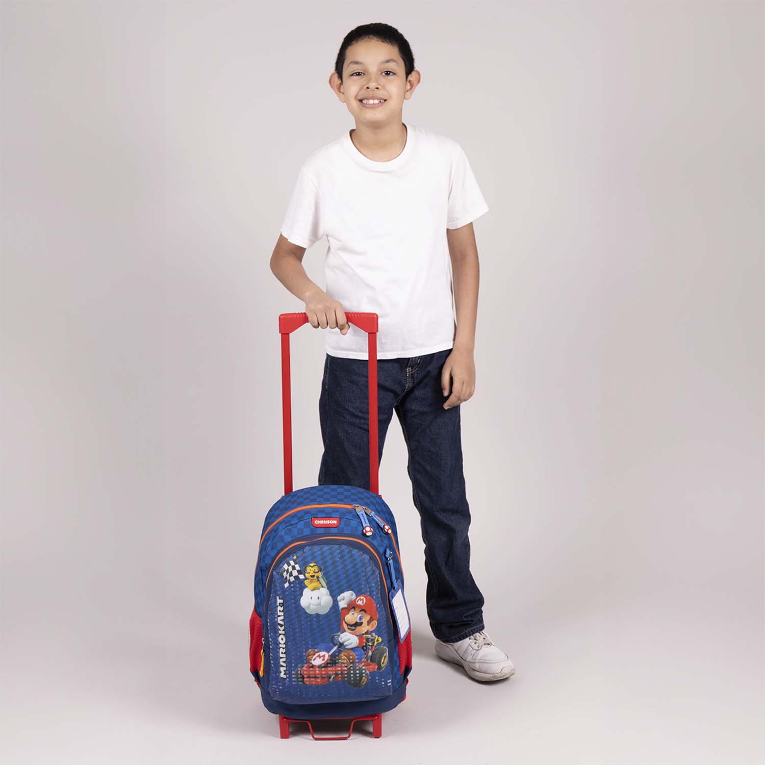 Mochila con Ruedas Mario Bros by Chenson Azul para Niño – Práctica y Divertida - vista 2