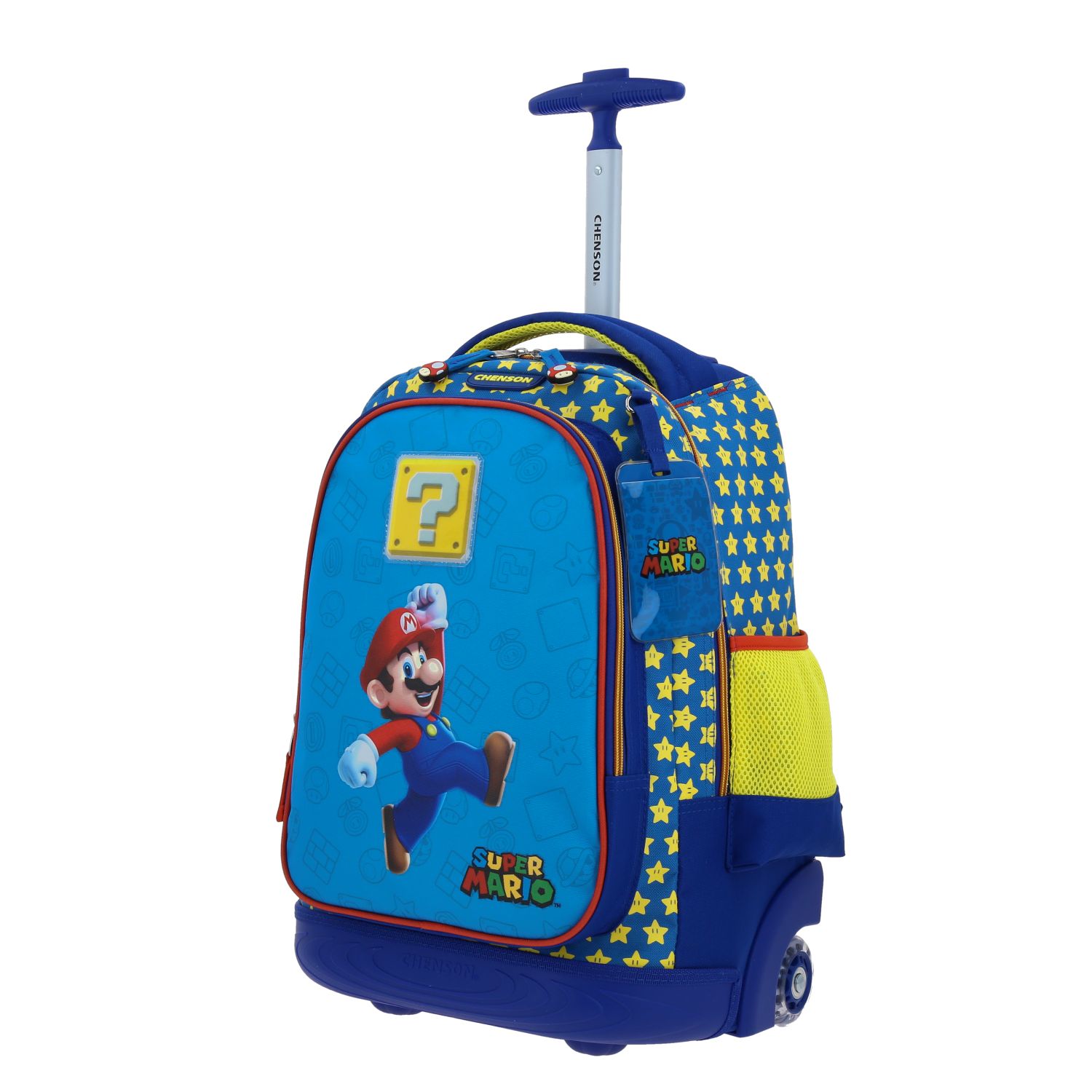 Mochila con Ruedas Mario Bros by Chenson Azul para Niños – Diversión y Comodidad 2