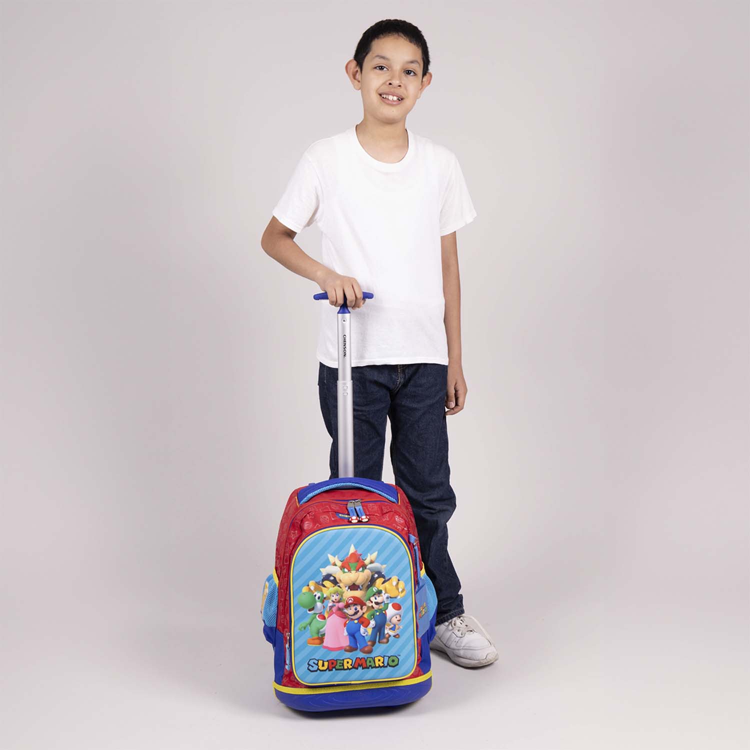 Mochila con Ruedas Mario Bros by Chenson Roja para Niños – Diversión y Comodidad - vista 2