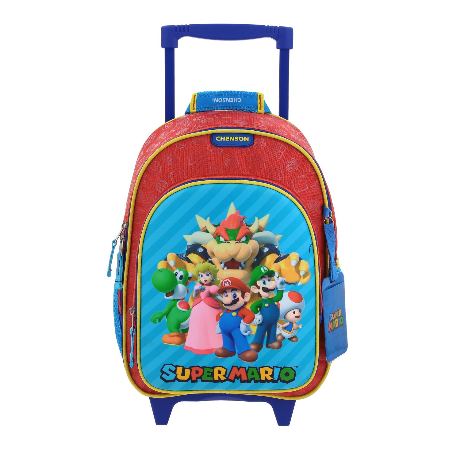 Mochila con Ruedas Mario Bros by Chenson Roja para Niños – Práctica y Divertida