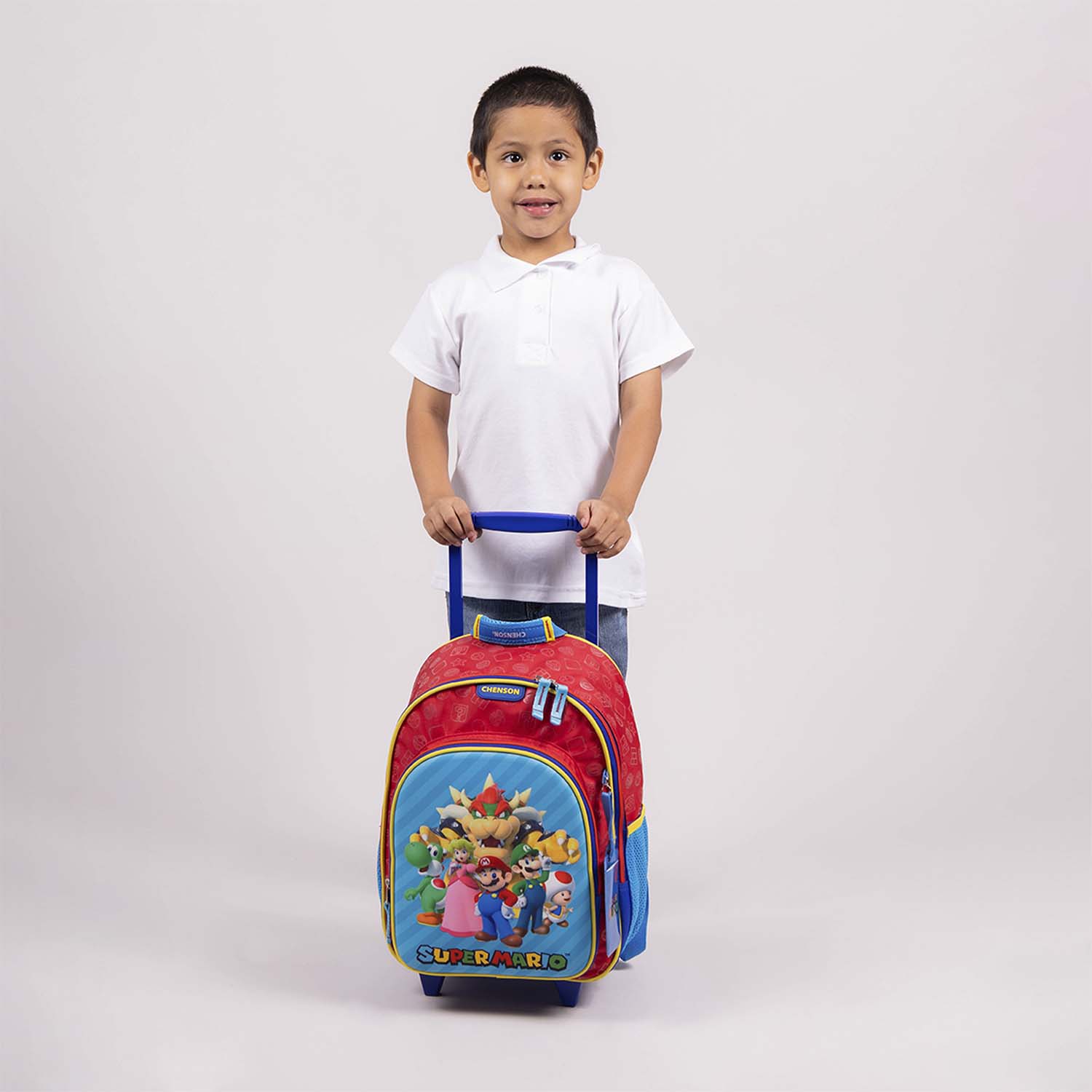 Mochila con Ruedas Mario Bros by Chenson Roja para Niños – Práctica y Divertida - vista 2