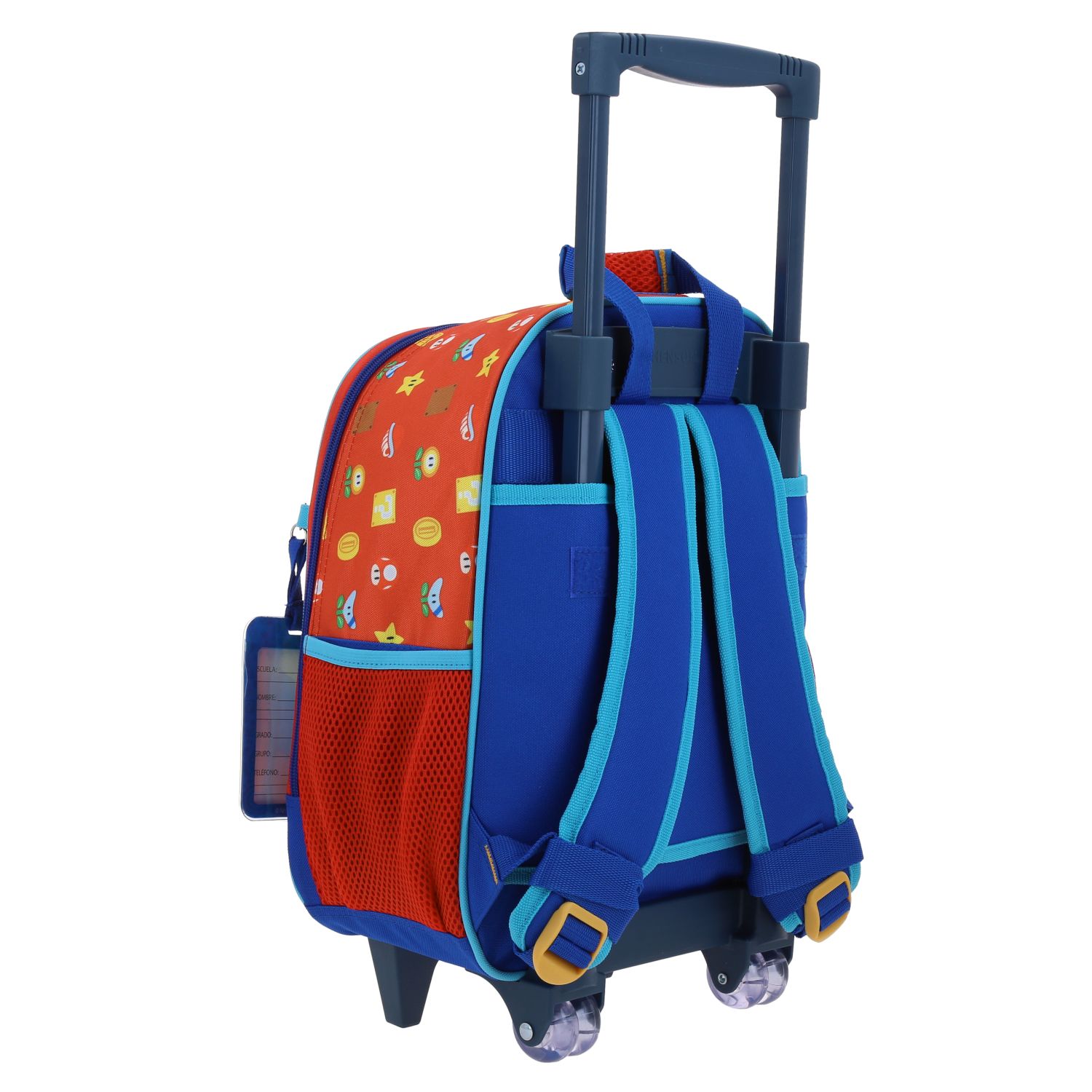 Mochila con Ruedas Mario Bros by Chenson Rojo – Ideal para Niños 3