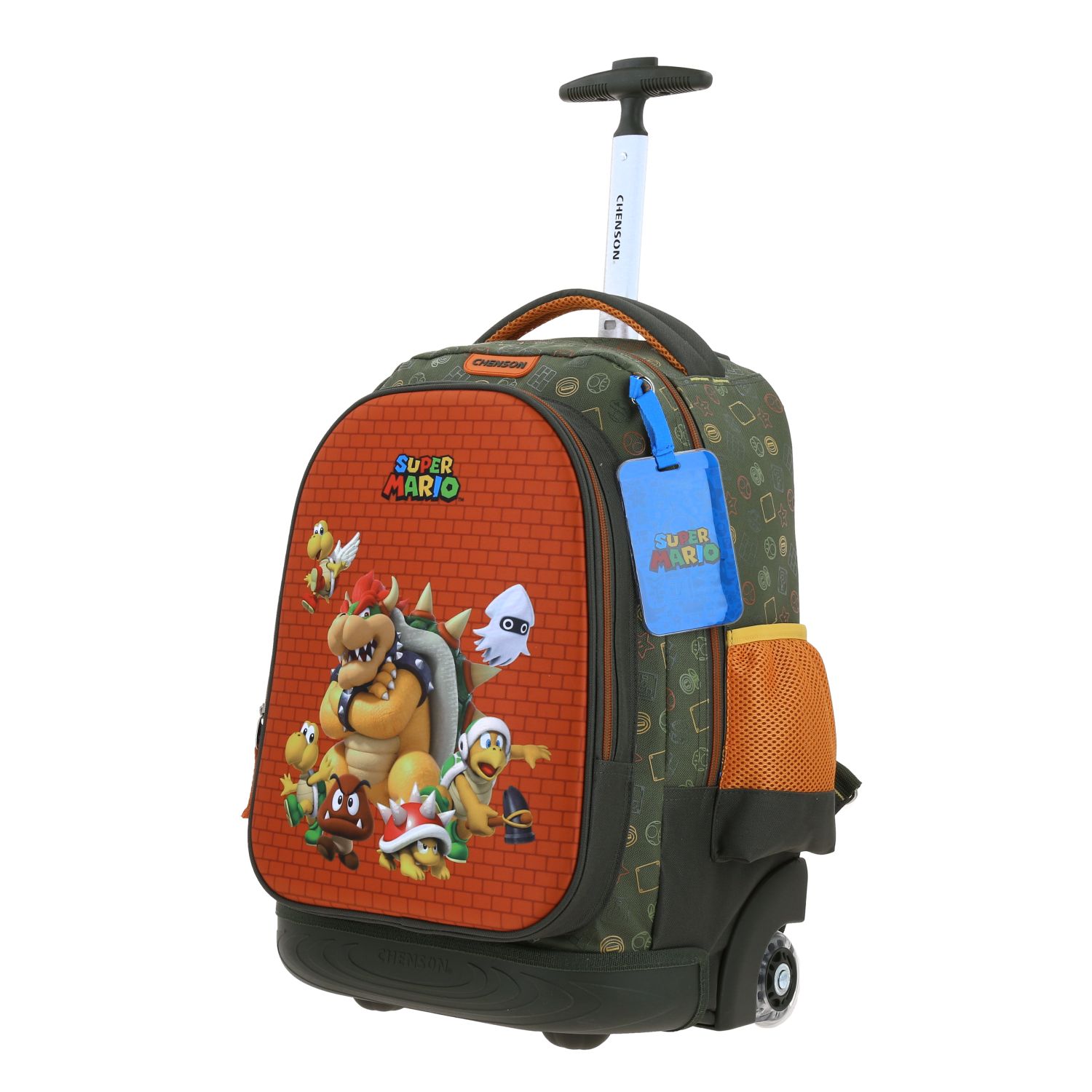 Mochila con Ruedas Mario Bros by Chenson Verde Seco – Diversión y Comodidad 2