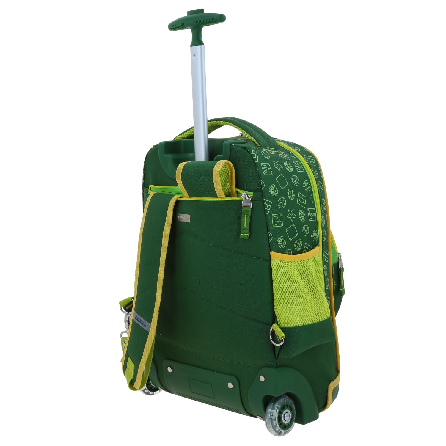 Mochila con Ruedas Mario Bros Verde para Niños – Diversión y Comodidad 5