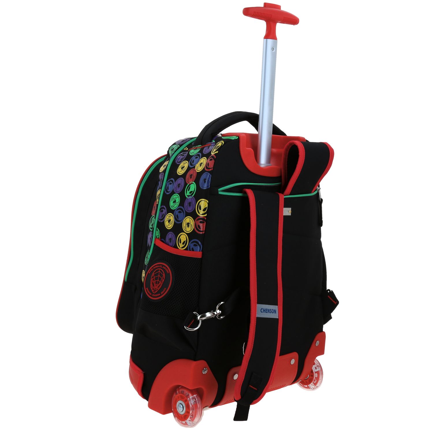 Mochila con Ruedas Miles Morales by Chenson Negro con Luces LED 3