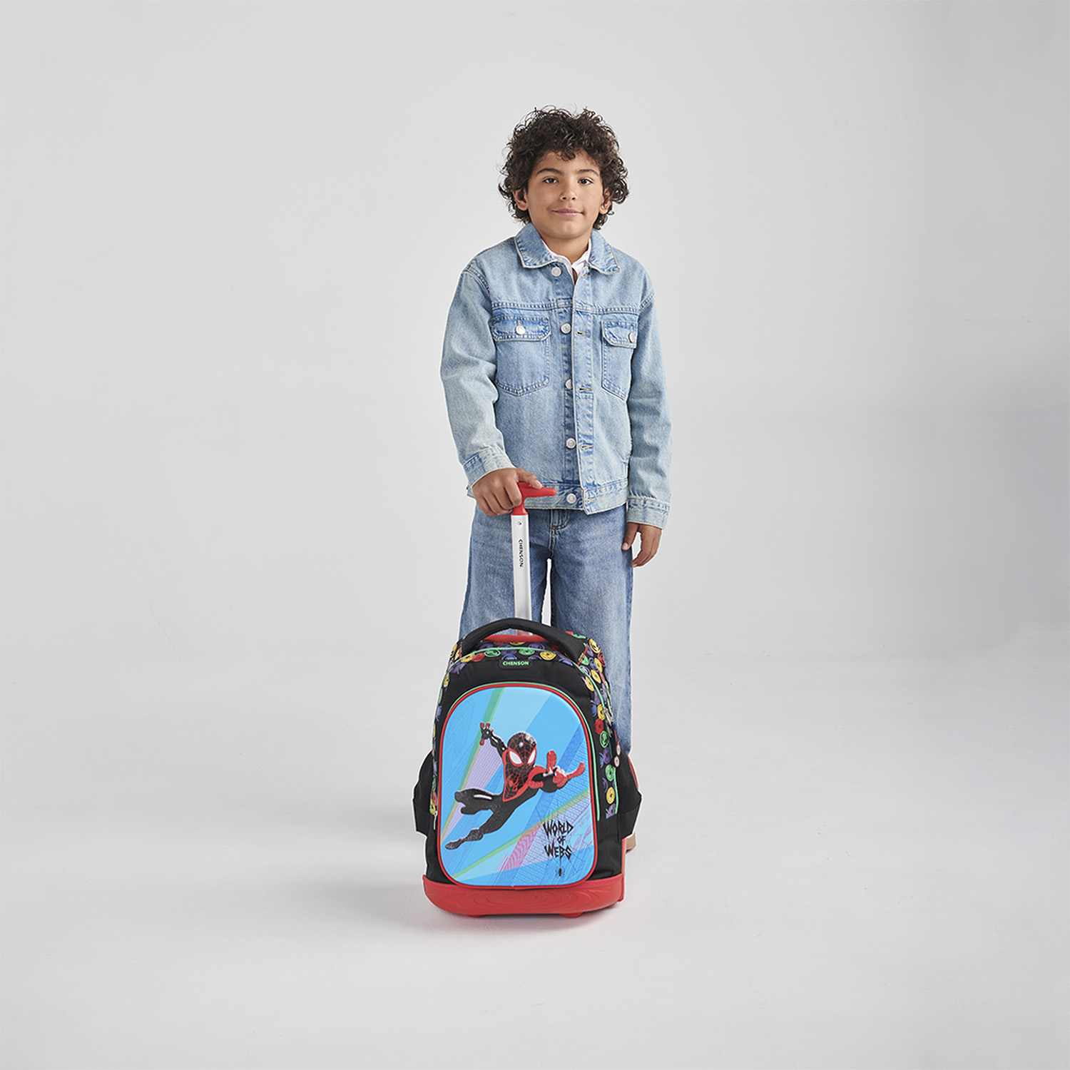 Mochila con Ruedas Miles Morales by Chenson Negro con Luces LED - vista 2