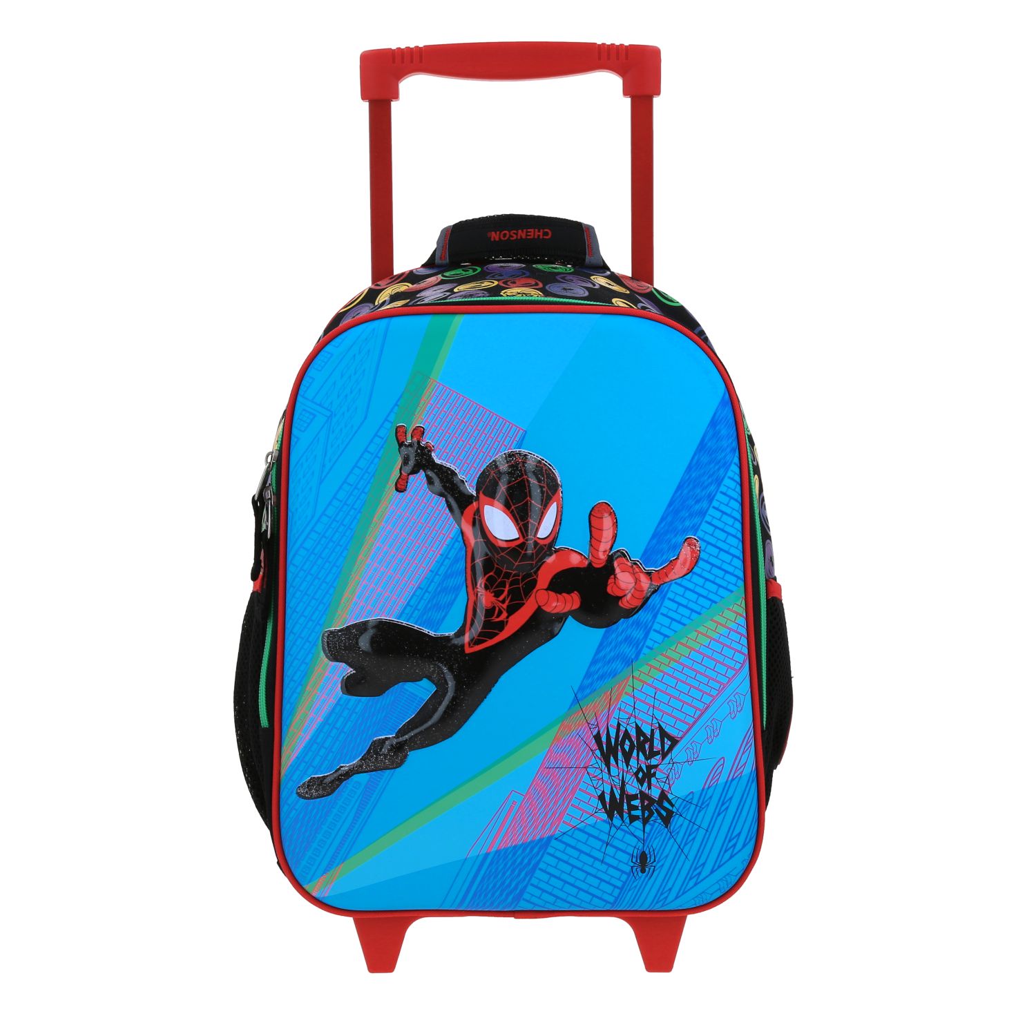 Mochila con Ruedas Miles Morales by Chenson Negro para Niños – Práctica y Divertida
