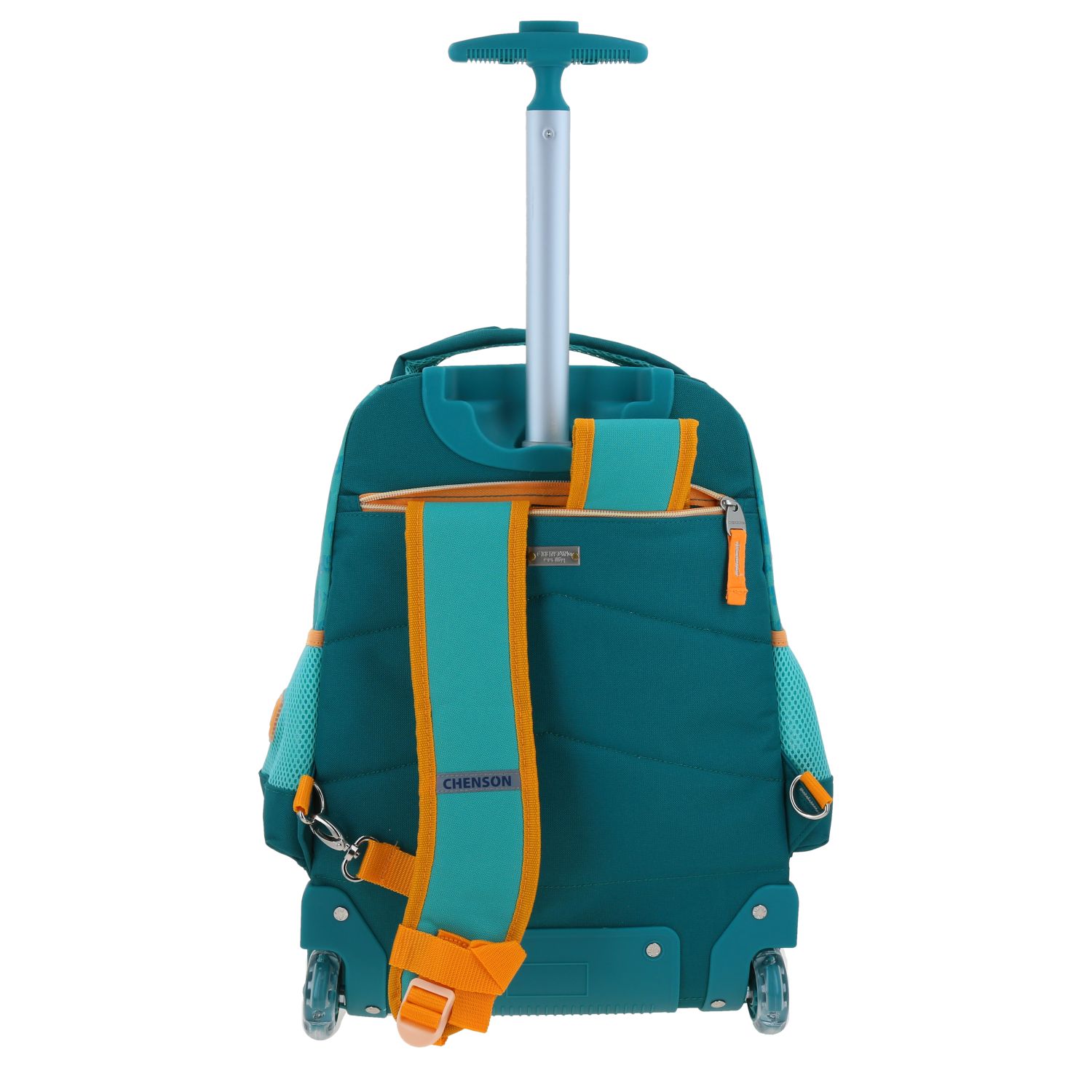 Mochila con Ruedas Princesas by Chenson Turquesa con Luz LED para Niña 4