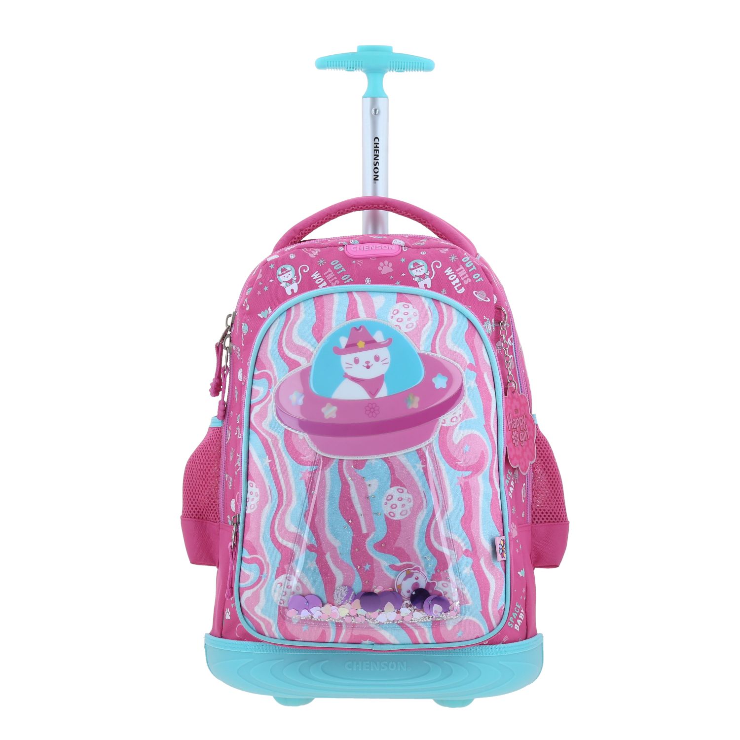 Mochila con Ruedas Rosa Happy Girl by Chenson para Niña