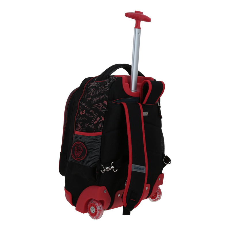 Mochila Con Ruedas Y Luces Led Chenson Miles Morales Dotte 3