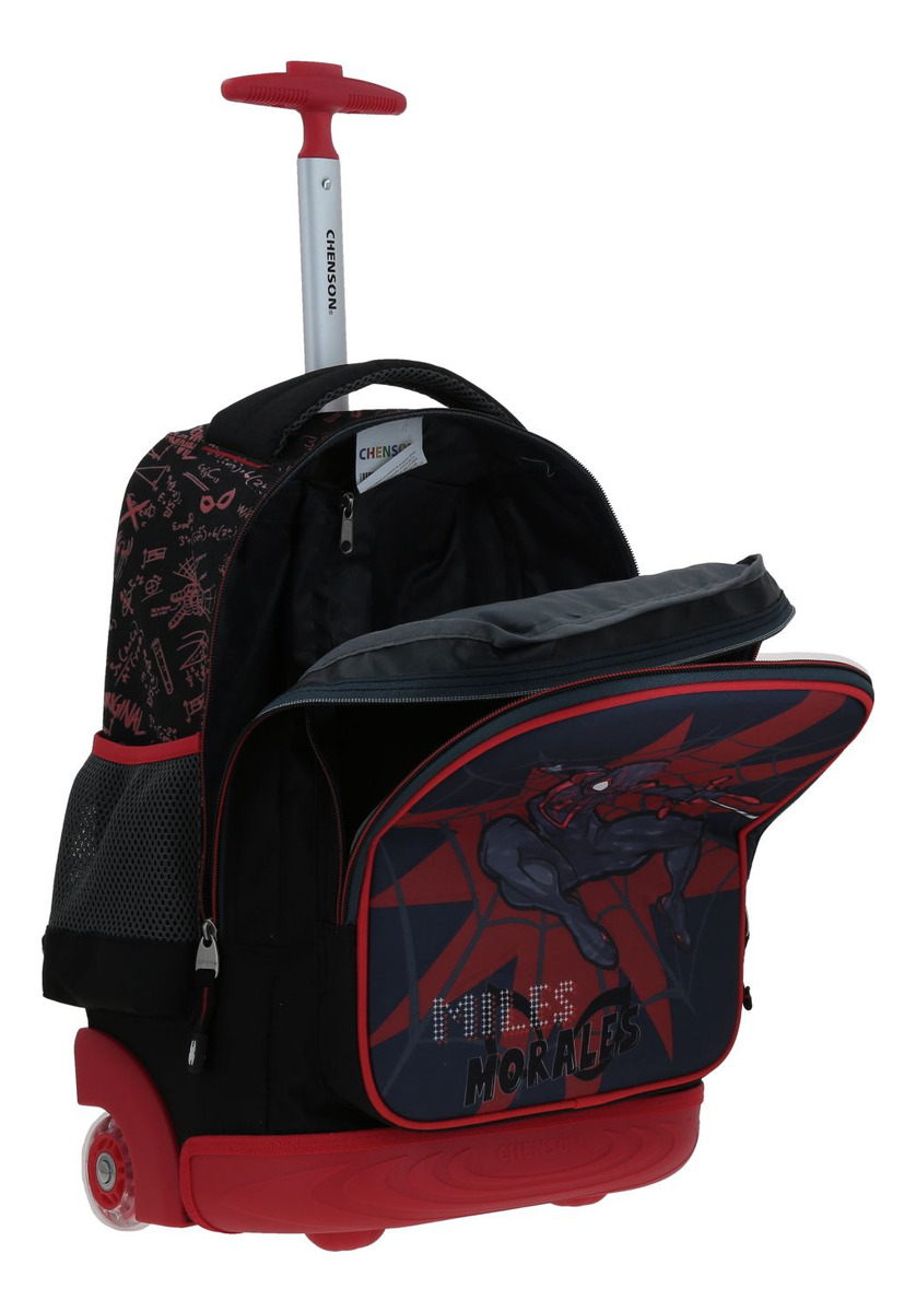 Mochila Con Ruedas Y Luces Led Chenson Miles Morales Dotte 4