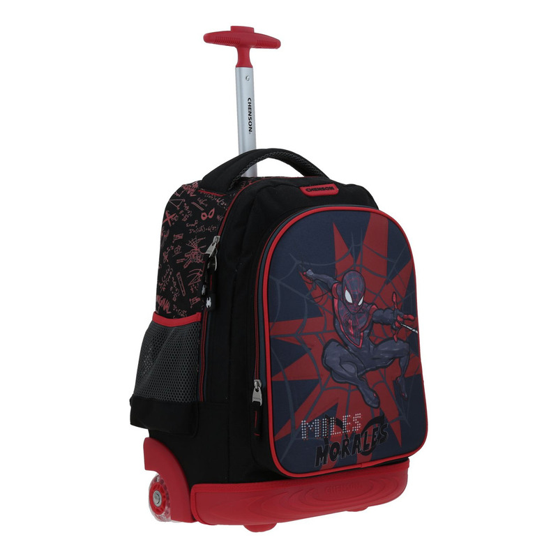Mochila Con Ruedas Y Luces Led Chenson Miles Morales Dotte - vista 2