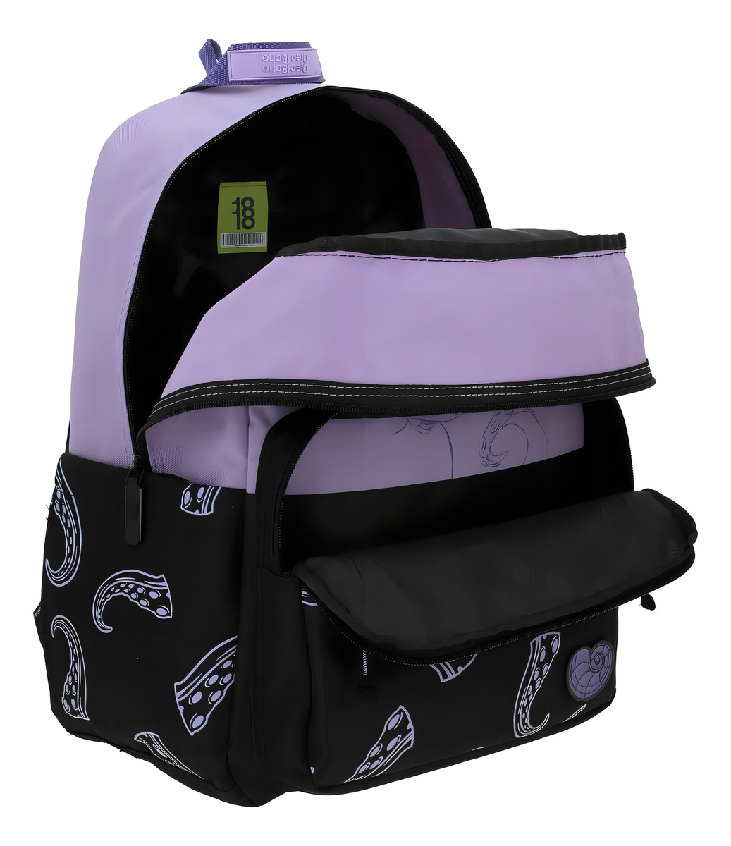 Mochila Disney Villains Ursula So Long Lover Boy Primaria Vi66423-v Diec18cho Color Violeta/negro Diseño De La Tela Estampado 4