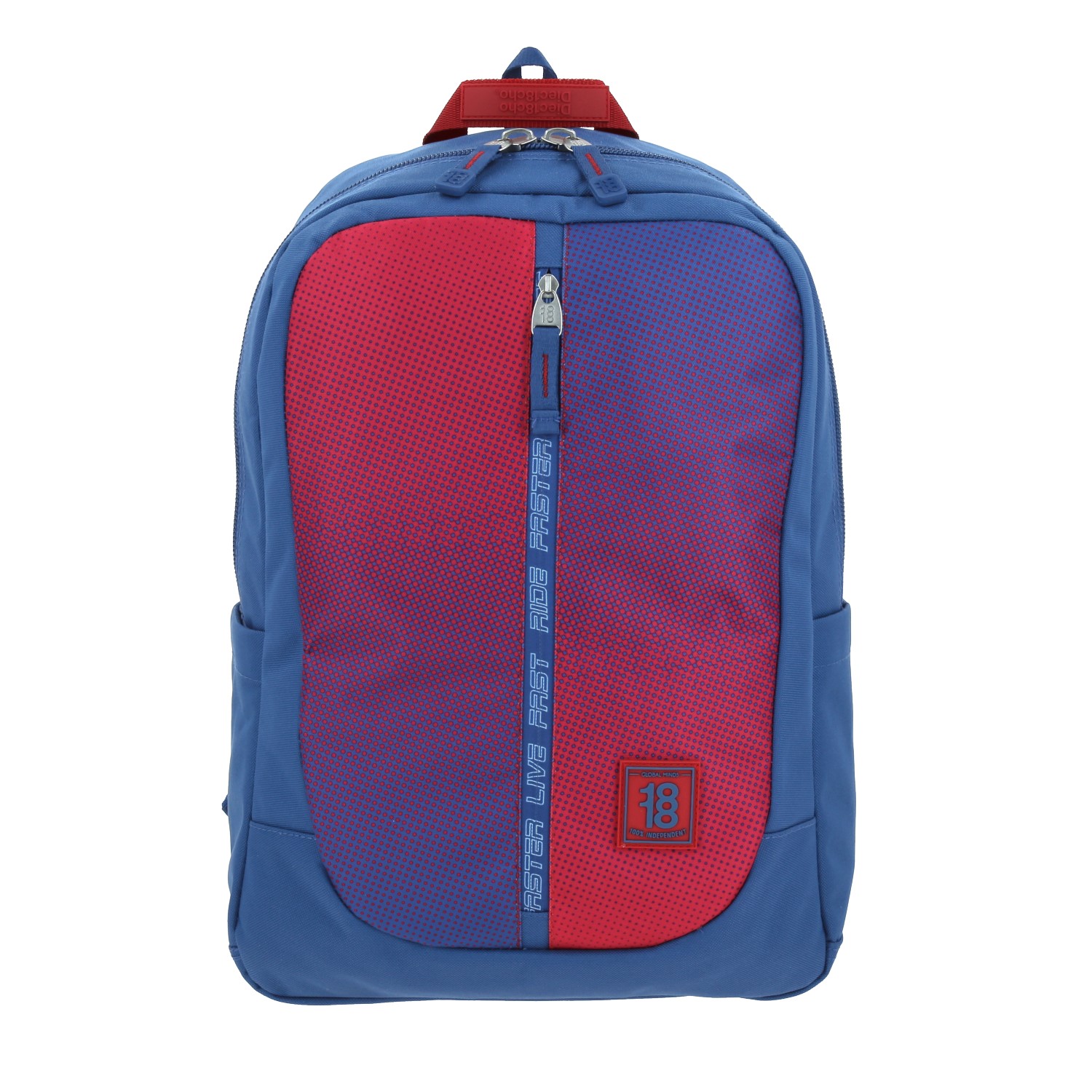 Mochila escolar 1818 by Chenson azul con amplio compartimento y diseño juvenil