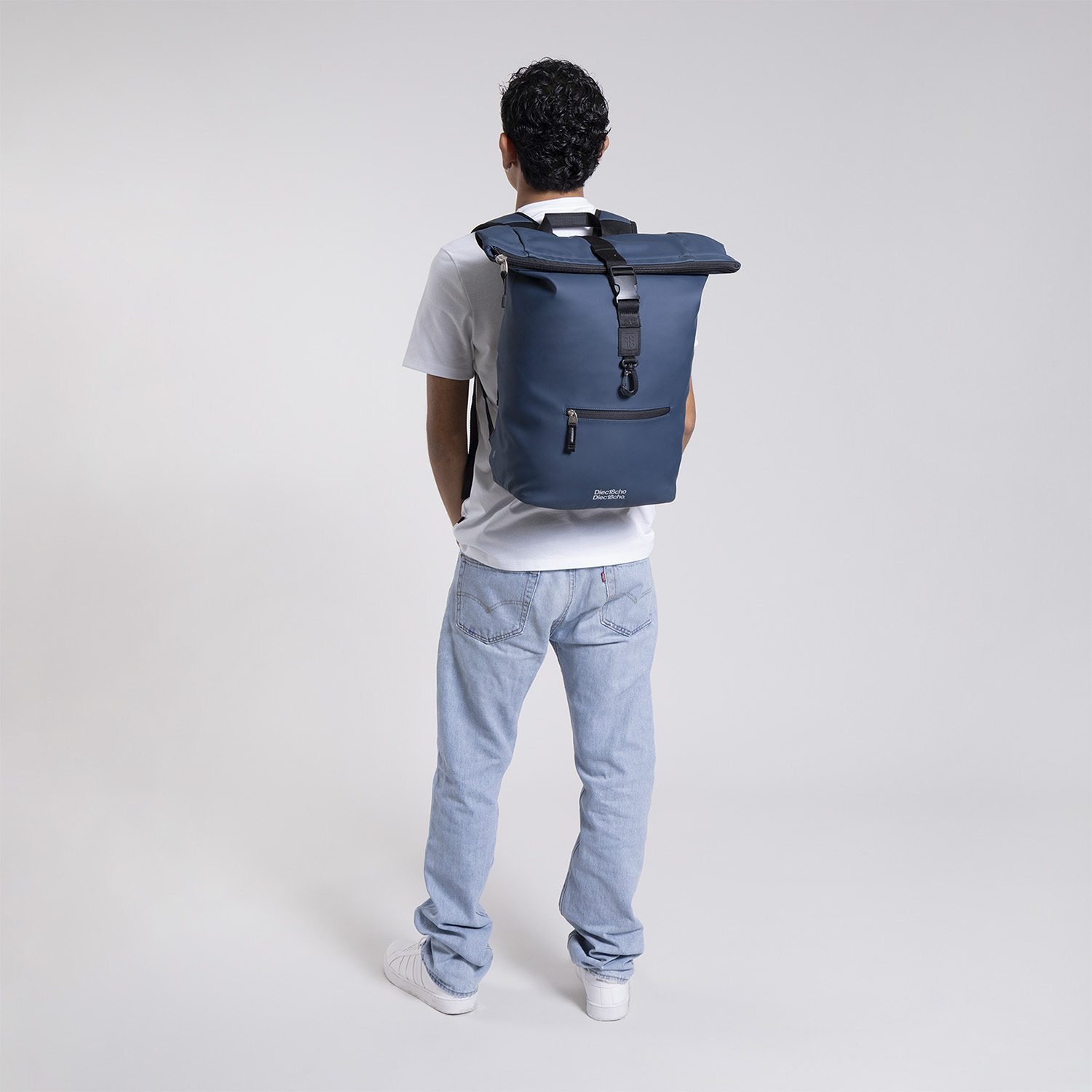 Mochila escolar 1818 by Chenson azul con compartimentos y soporte para maleta - vista 2