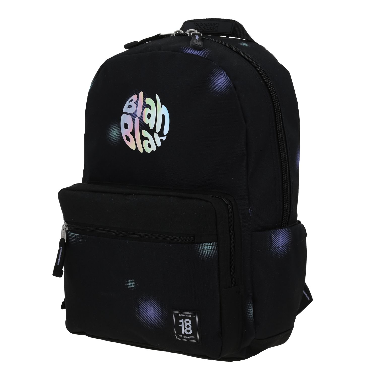 Mochila escolar 1818 by Chenson negra con amplio compartimento y organizador 2