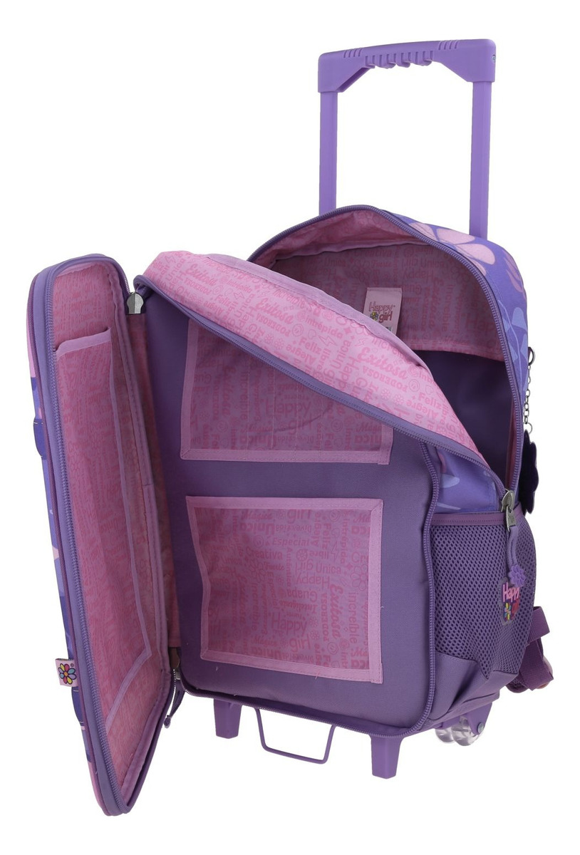 Mochila Escolar A Ruedas Chenson Happy Girl Bagster Hg70732-u Color Violeta 5