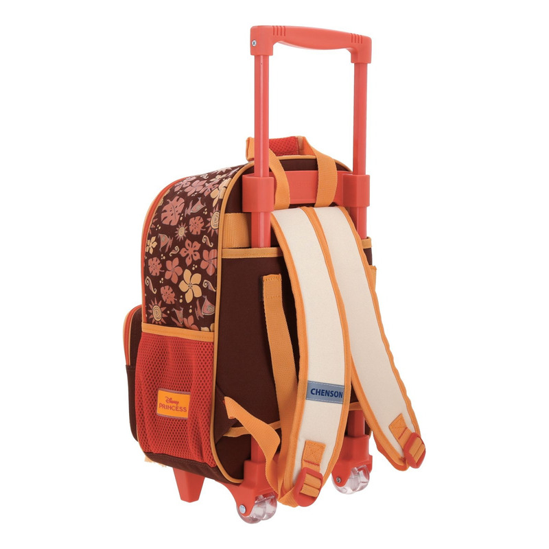 Mochila Escolar A Ruedas Chenson Princesas Tefiti Pr70663-e Naranja Niñas 2