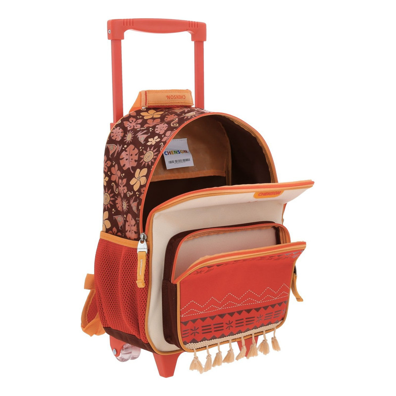 Mochila Escolar A Ruedas Chenson Princesas Tefiti Pr70663-e Naranja Niñas 5