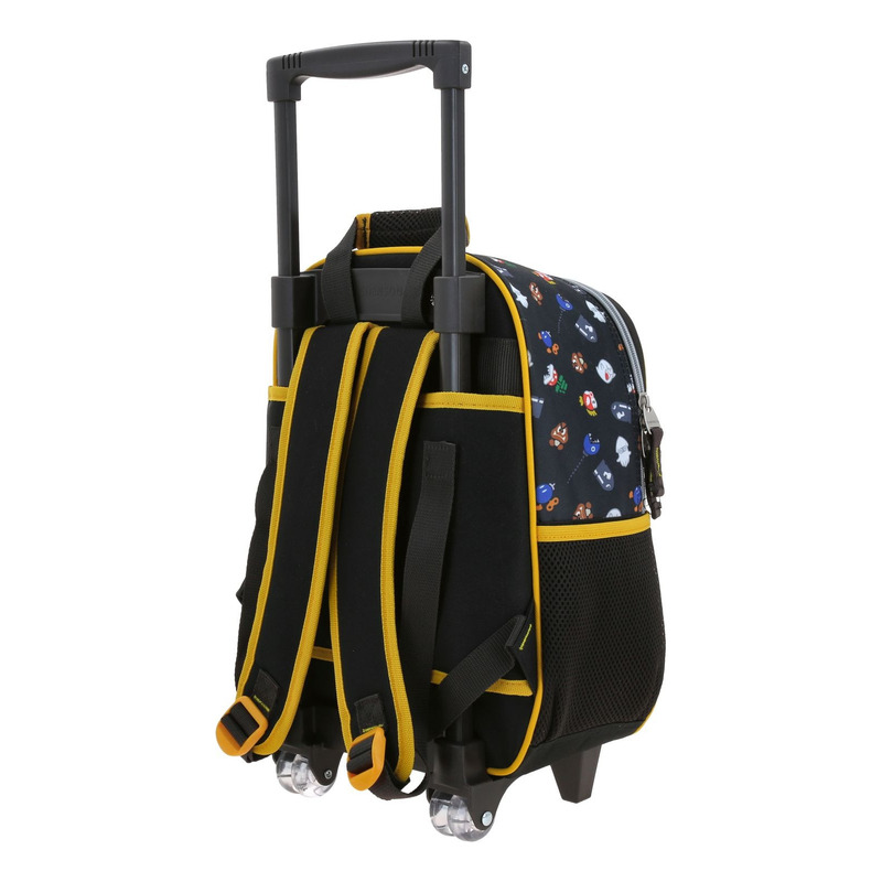 Mochila Escolar A Ruedas Chenson Super Mario Mb70714-3 Woat Bowser Color Negro 4