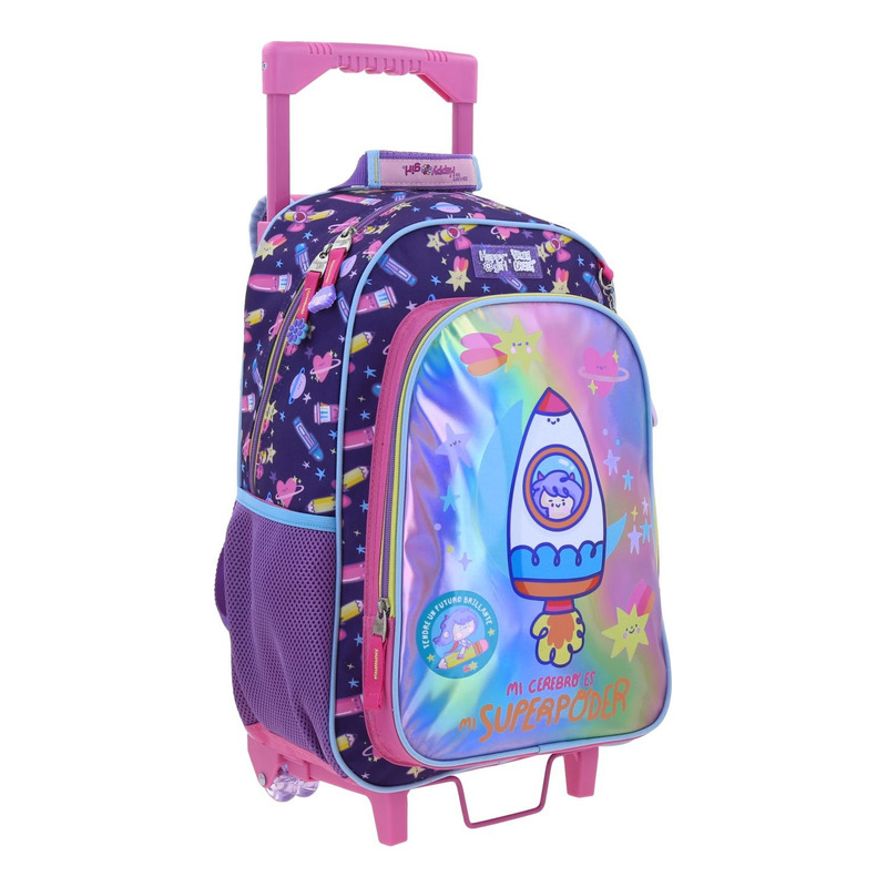 Mochila Escolar A Ruedas Chenson Vania Bachur Pacia Color Rosa Vb70516-p 4