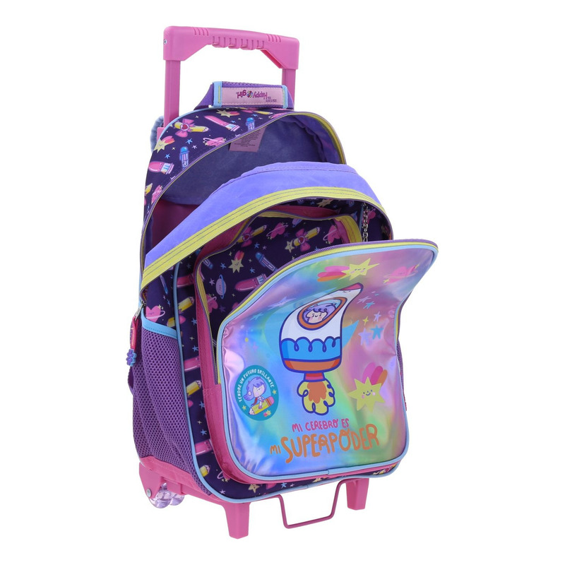 Mochila Escolar A Ruedas Chenson Vania Bachur Pacia Color Rosa Vb70516-p 5