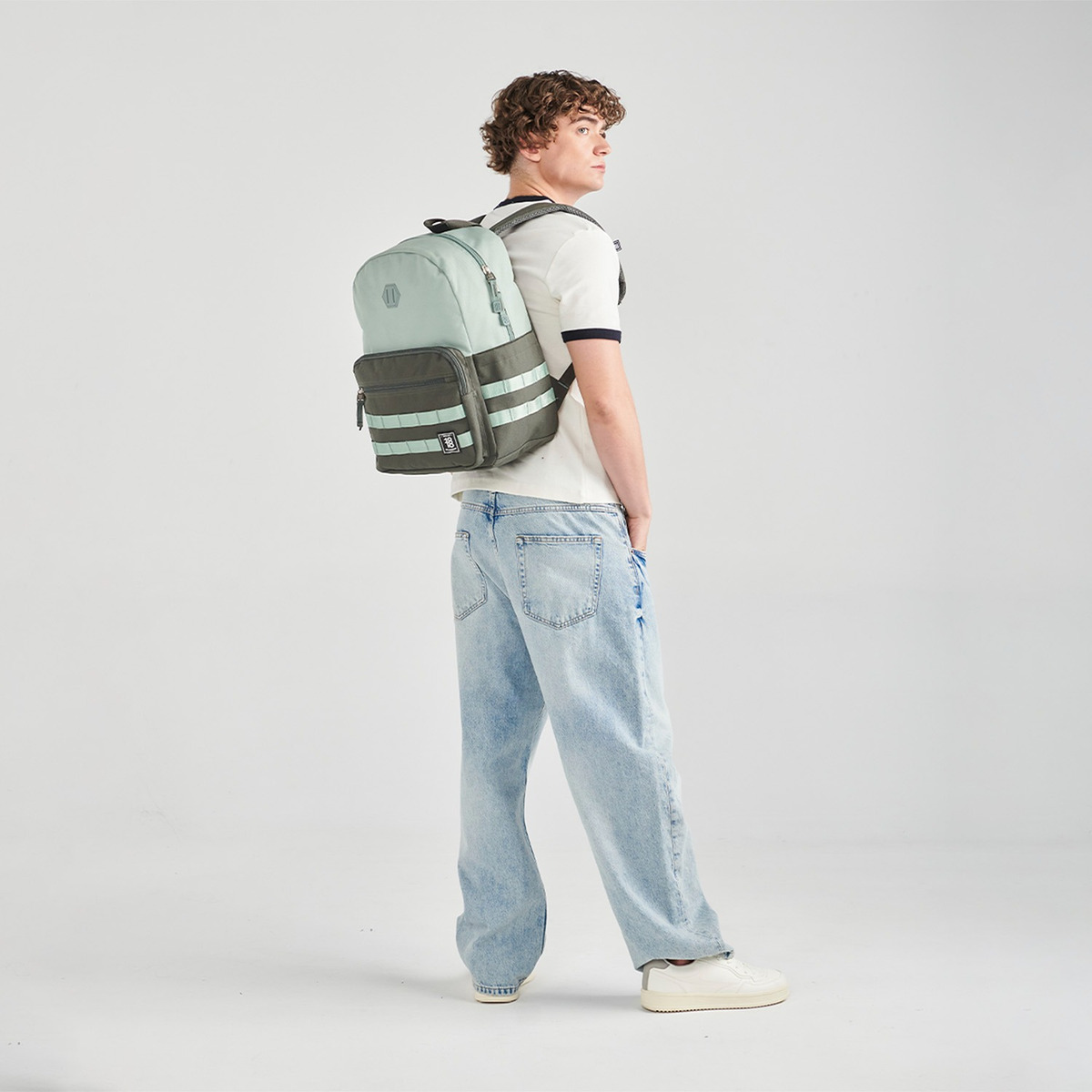 Mochila Escolar Chenson 1818 Belt 1870185-2 Verde - vista 2