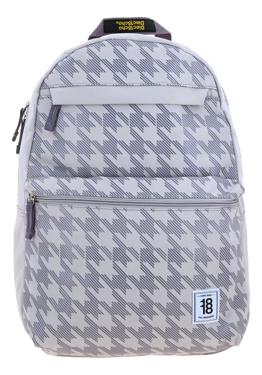 Mochila Escolar Chenson 1818 Crazy Colors 1870424-2 Gris