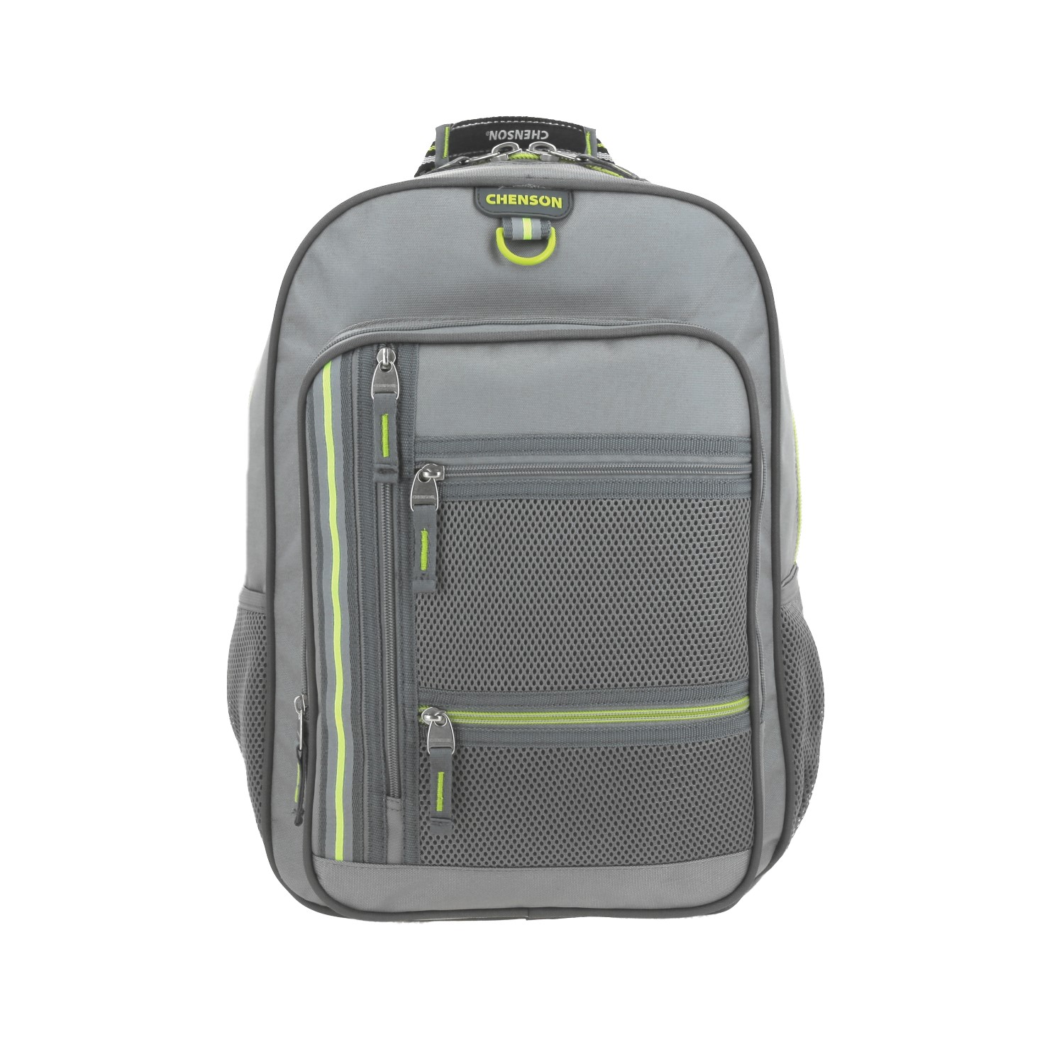 Mochila escolar Chenson Clásico Gris – Ideal para secundaria con amplios compartimentos