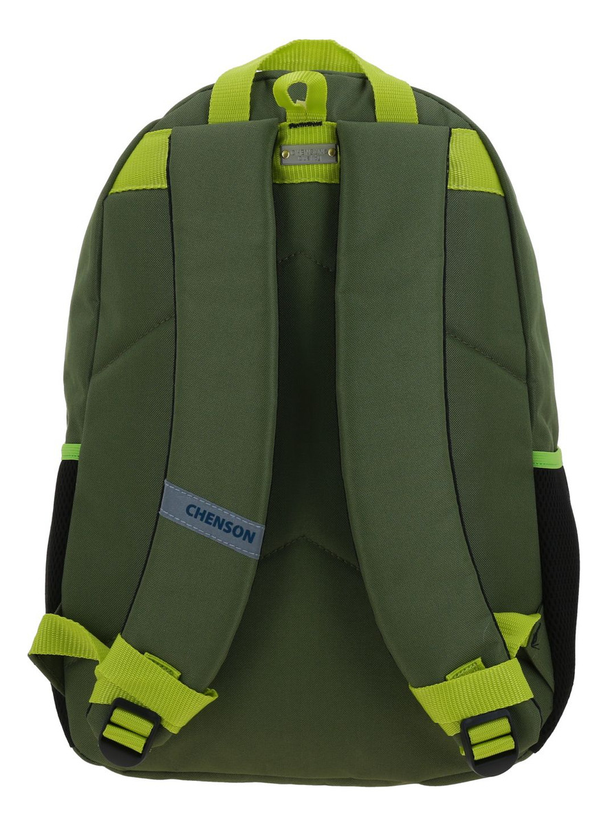 Mochila Escolar Chenson Co70239-a Color Verde Diseño Dragón 20l 4