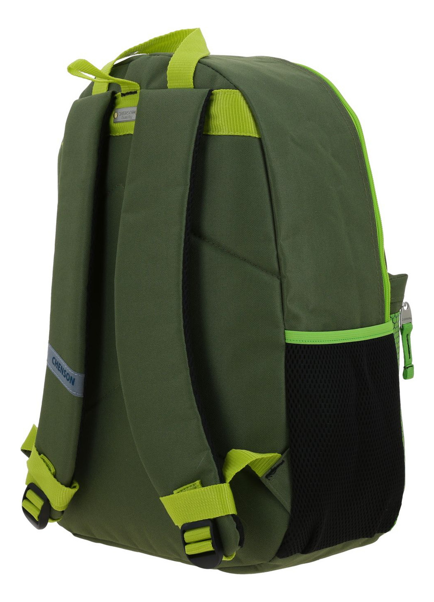 Mochila Escolar Chenson Co70239-a Color Verde Diseño Dragón 20l 5